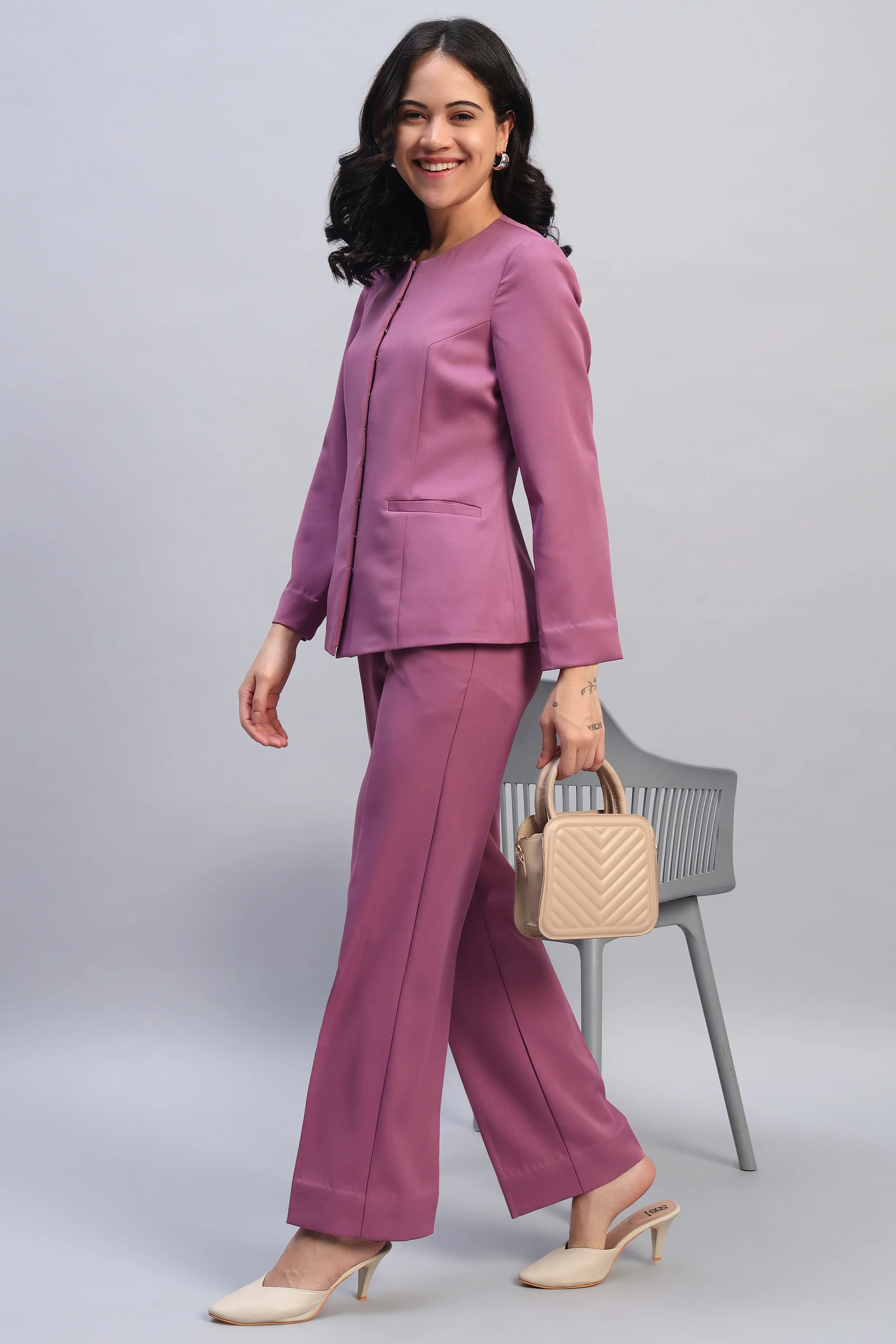 The 9-to-9 Shacket Set – Mauve