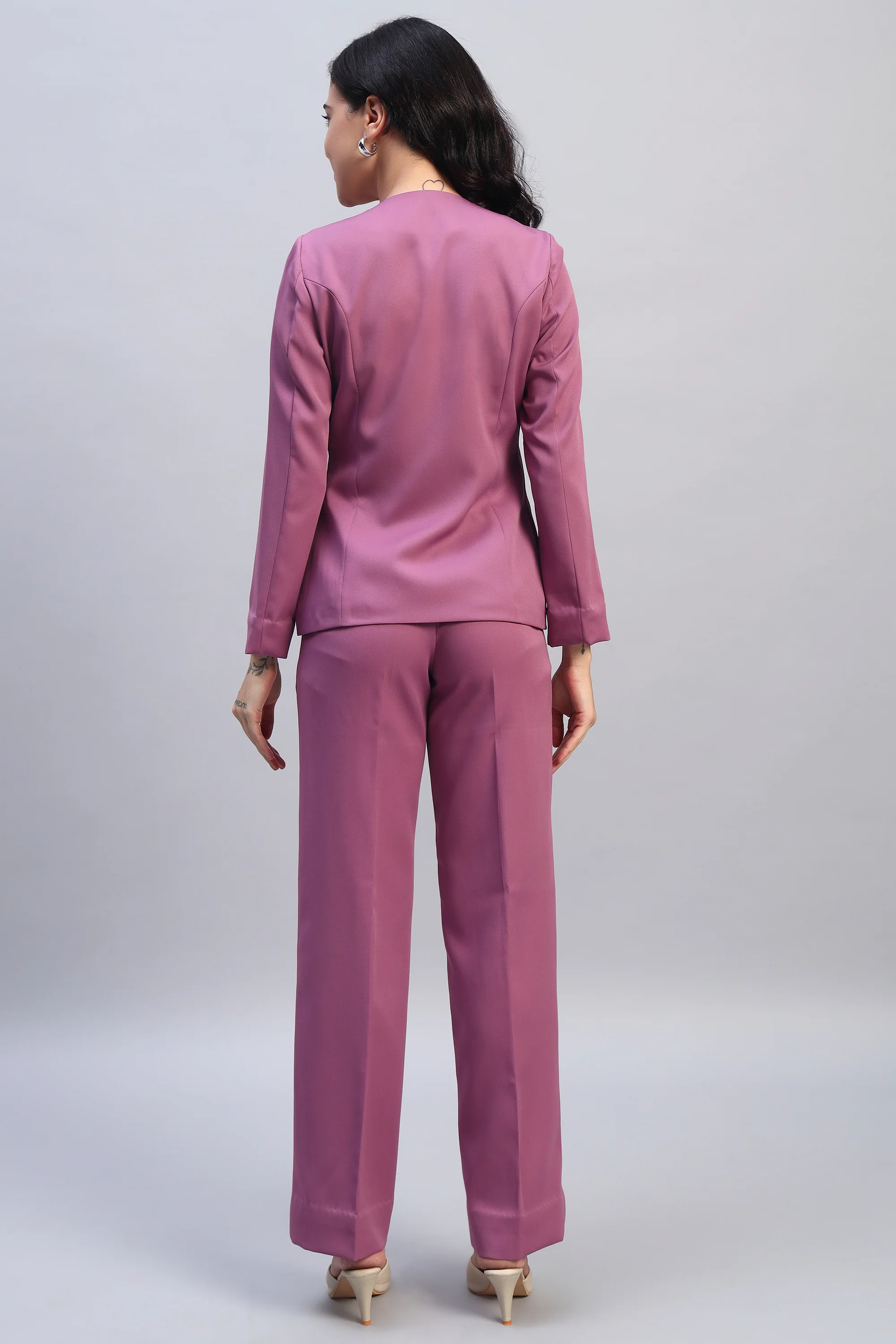 The 9-to-9 Shacket Set – Mauve - Image 8