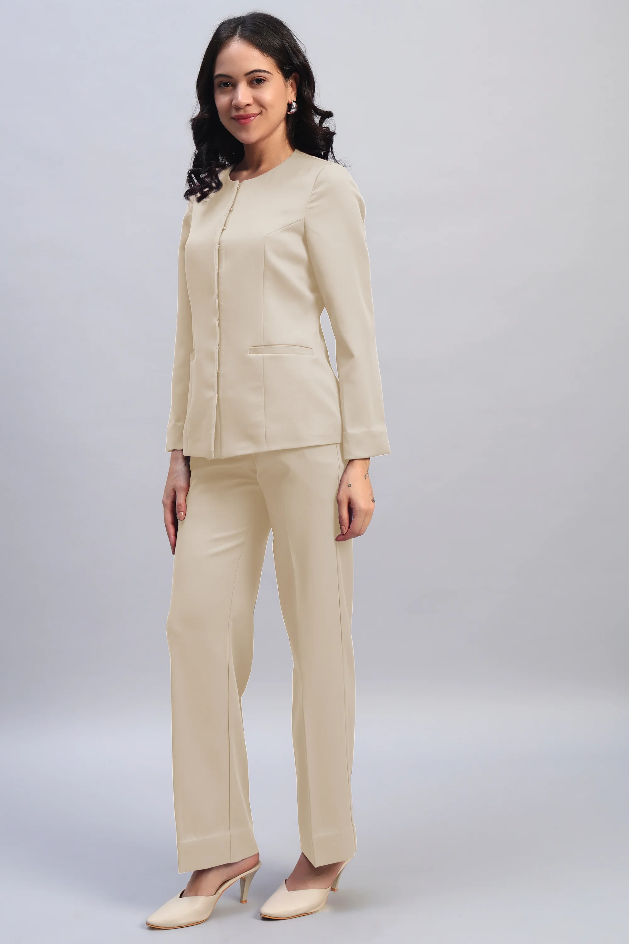 The 9-to-9 Shacket Set – Sand - Image 5