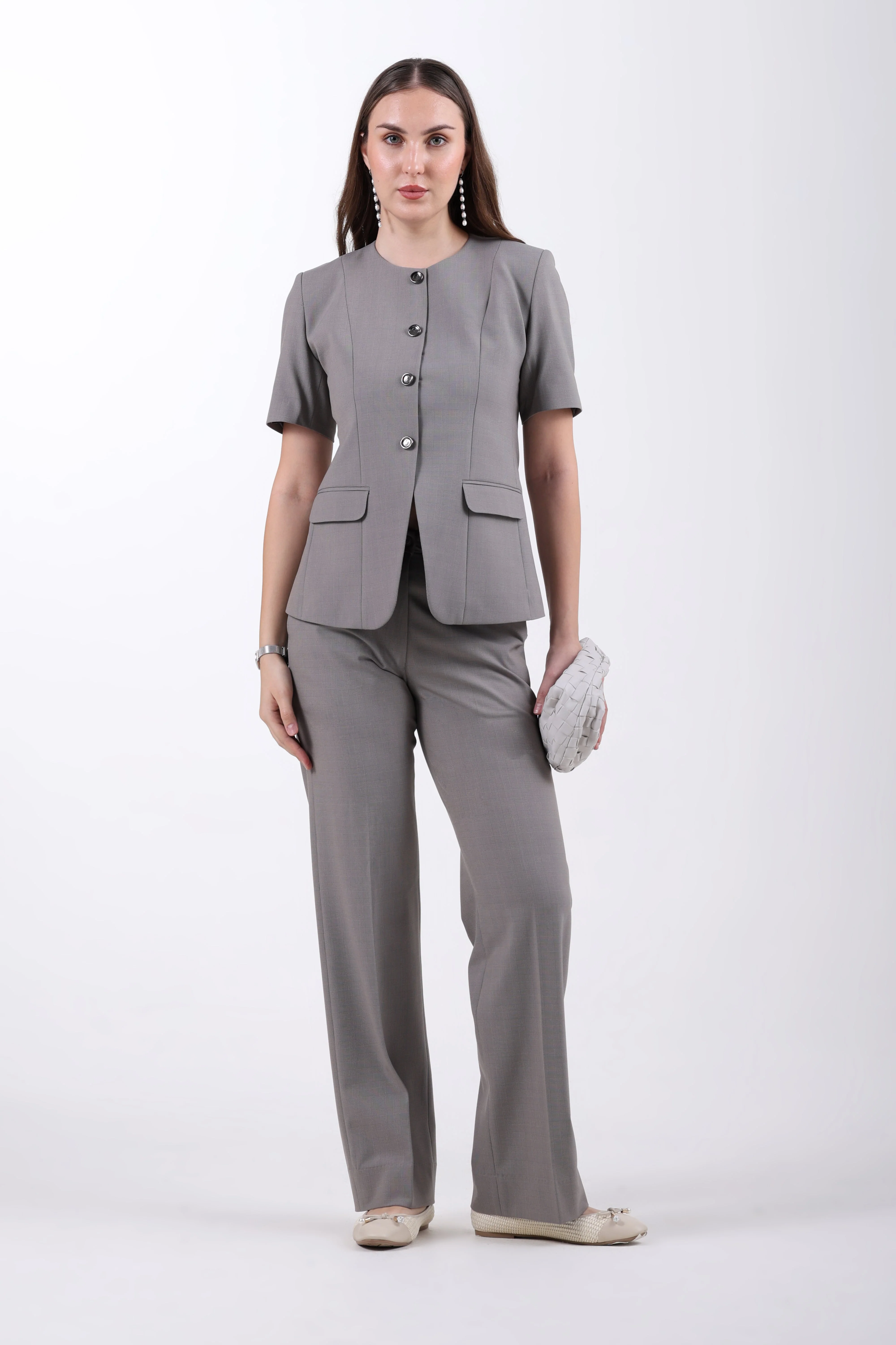 Bare Blazer Suit Set – Grey Glen Check - Image 3