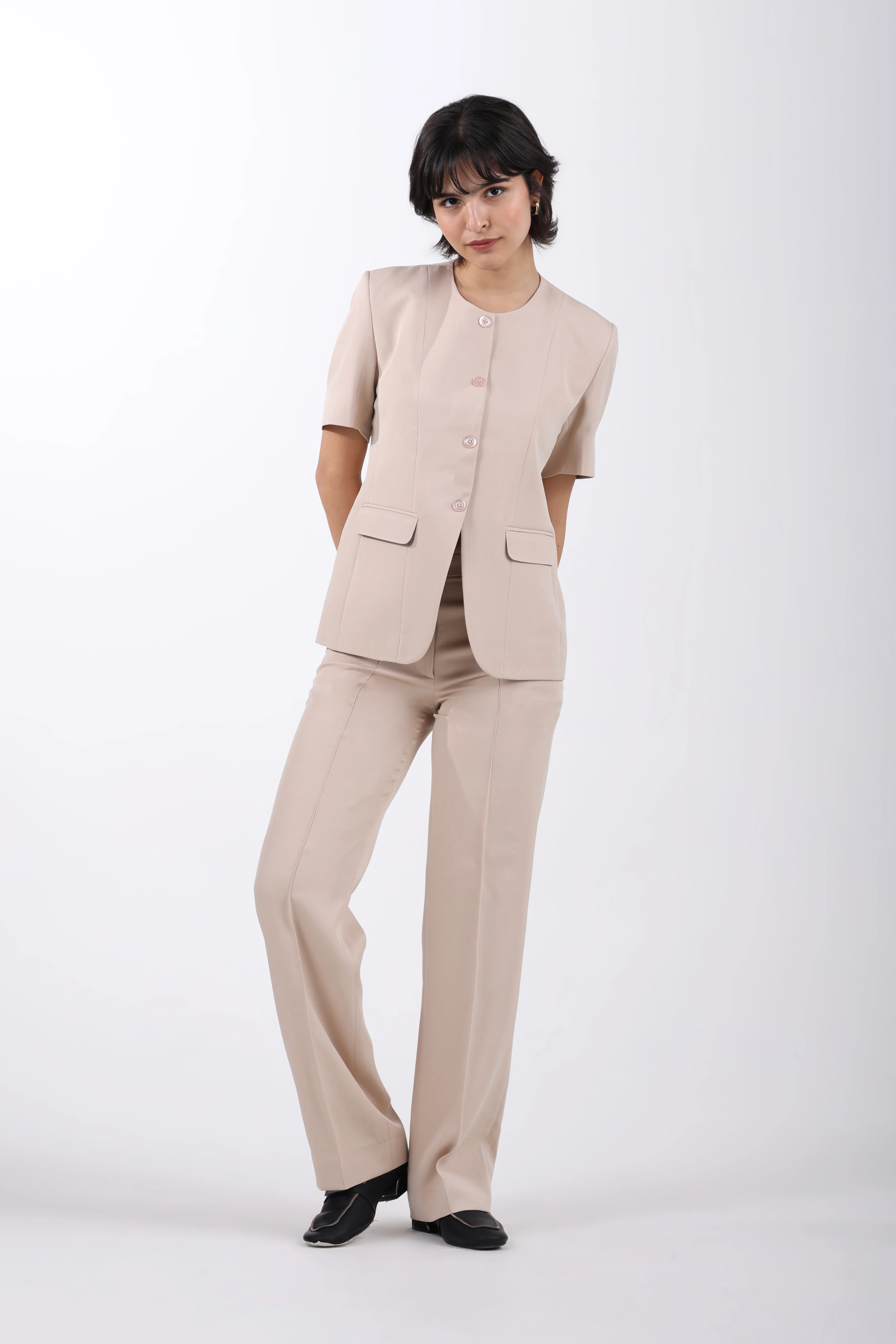 Bare Blazer Suit Set – Sand Beige - Image 3