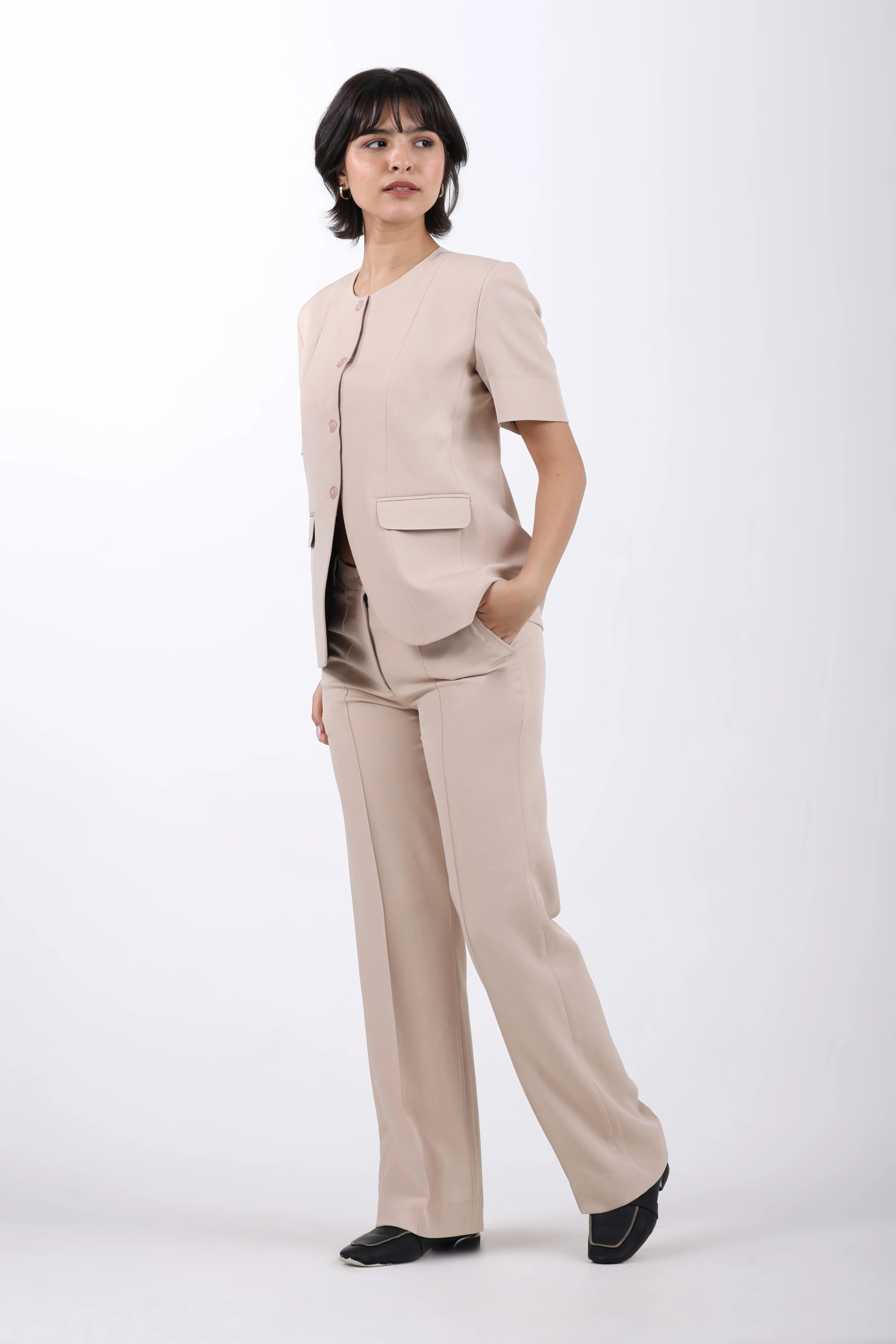 Bare Blazer Suit Set – Sand Beige - Image 4