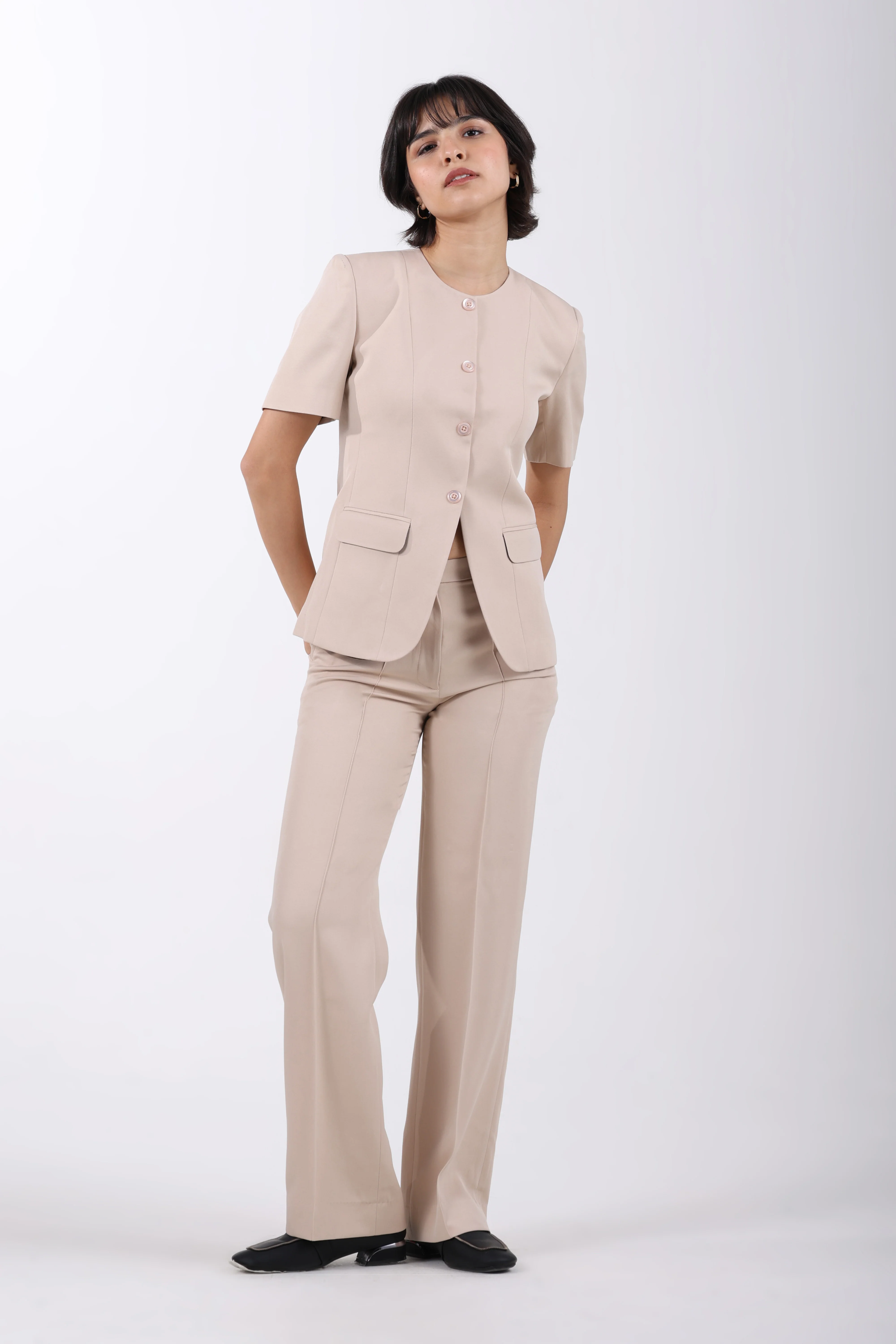 Bare Blazer Suit Set – Sand Beige - Image 5