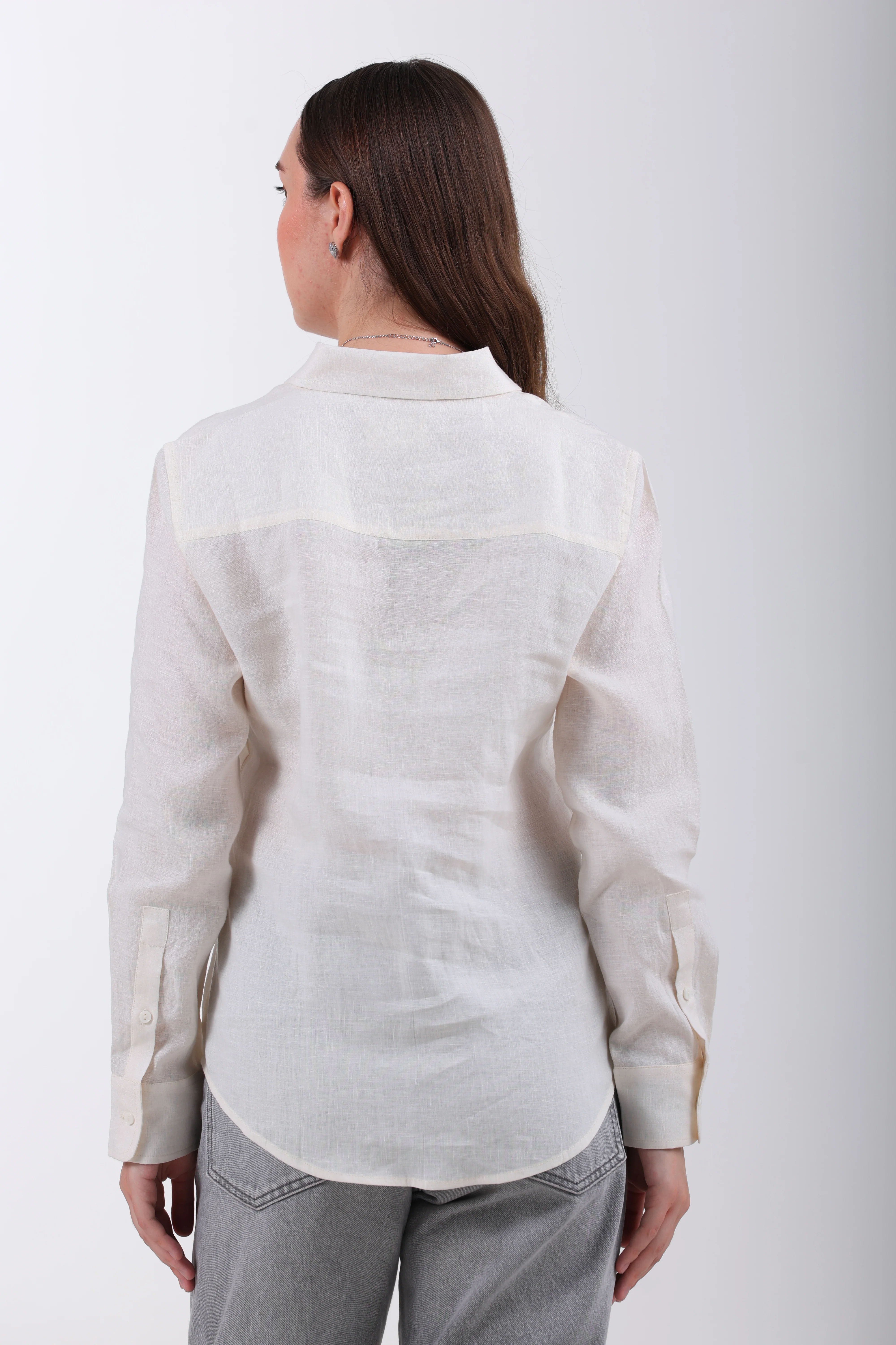 Belgian Linen Regular Fit Shirt – Off White - Image 8