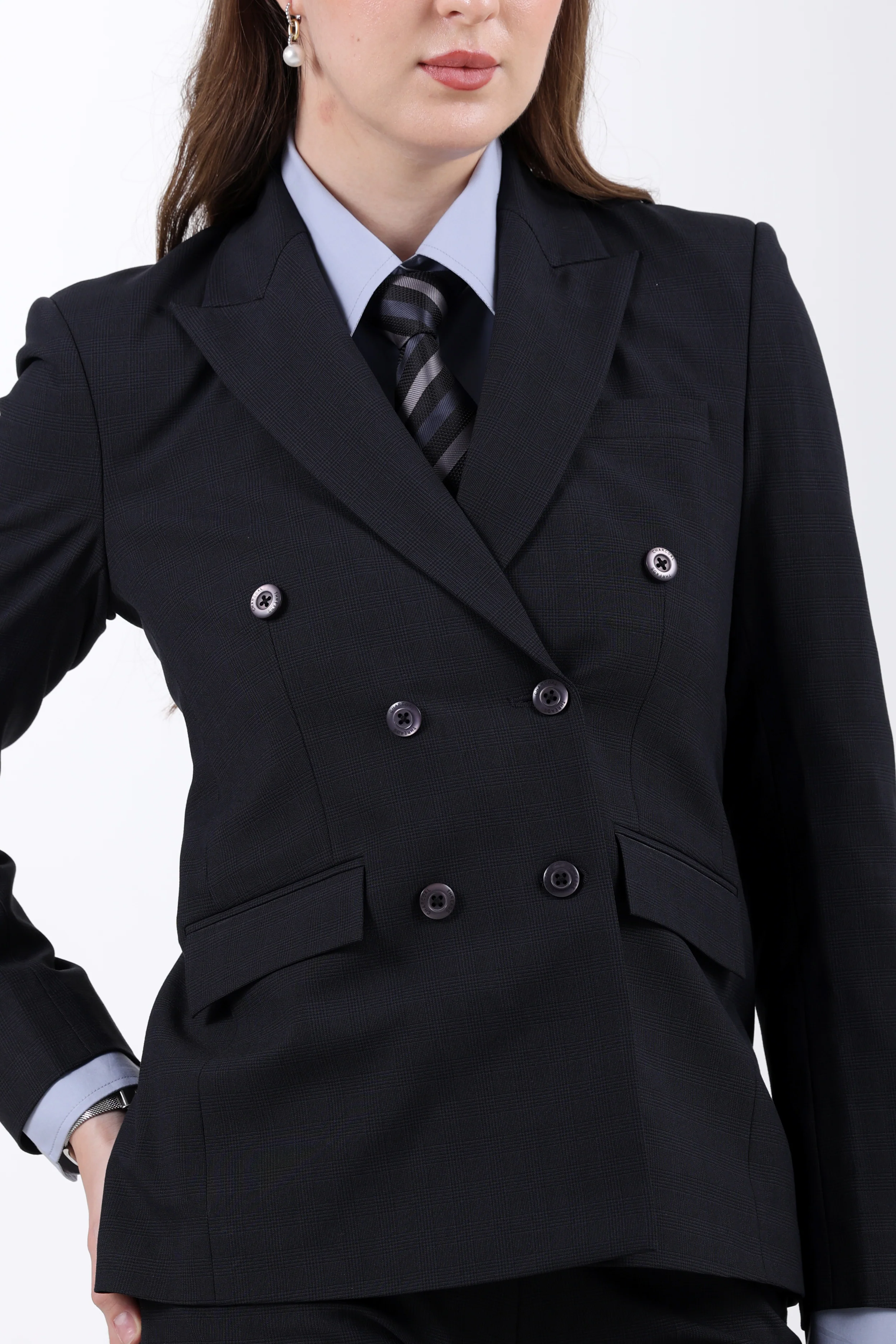 The Boardroom Double-Breasted Suit Set – Midnight Navy - Image 11