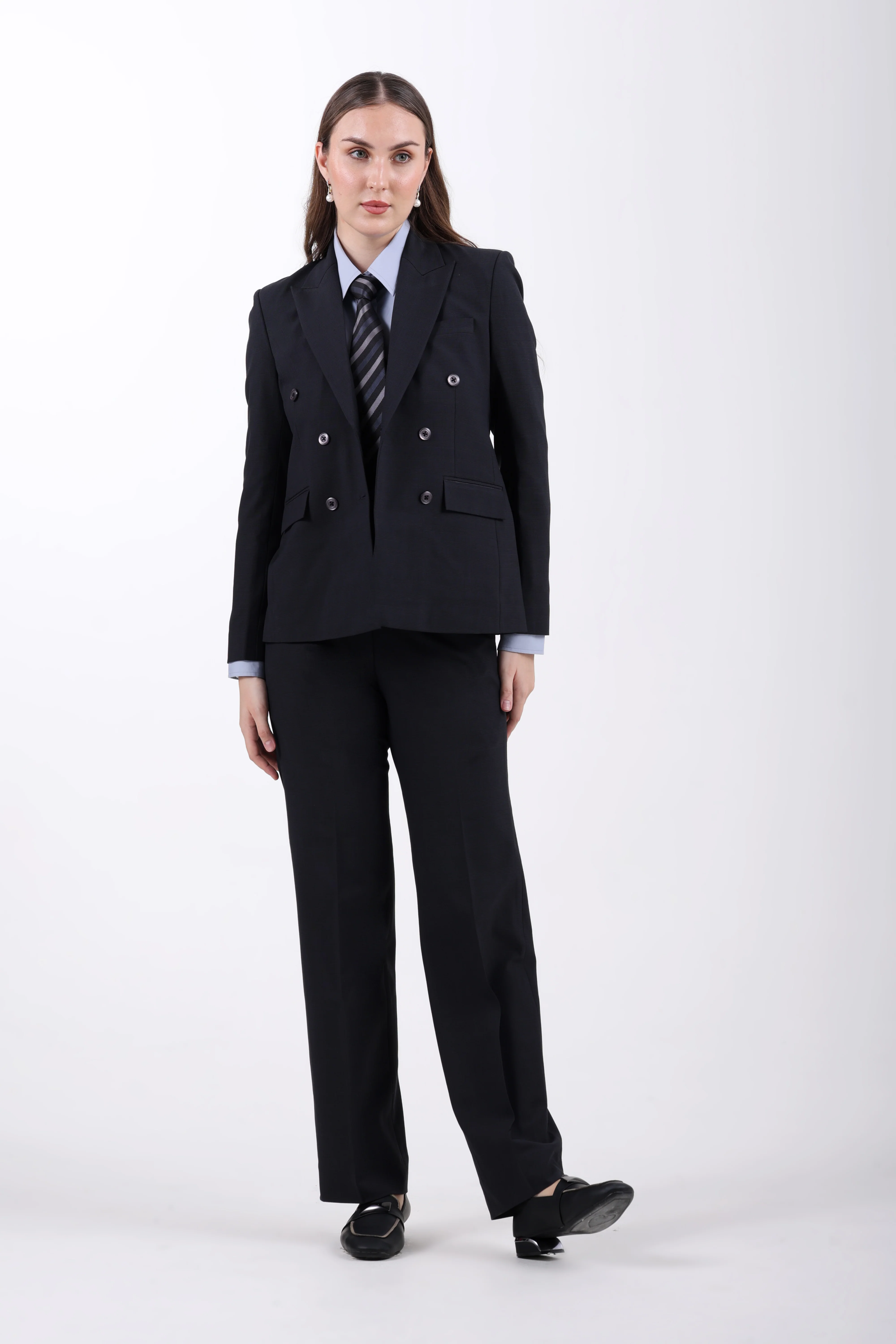 The Boardroom Double-Breasted Suit Set – Midnight Navy - Image 5