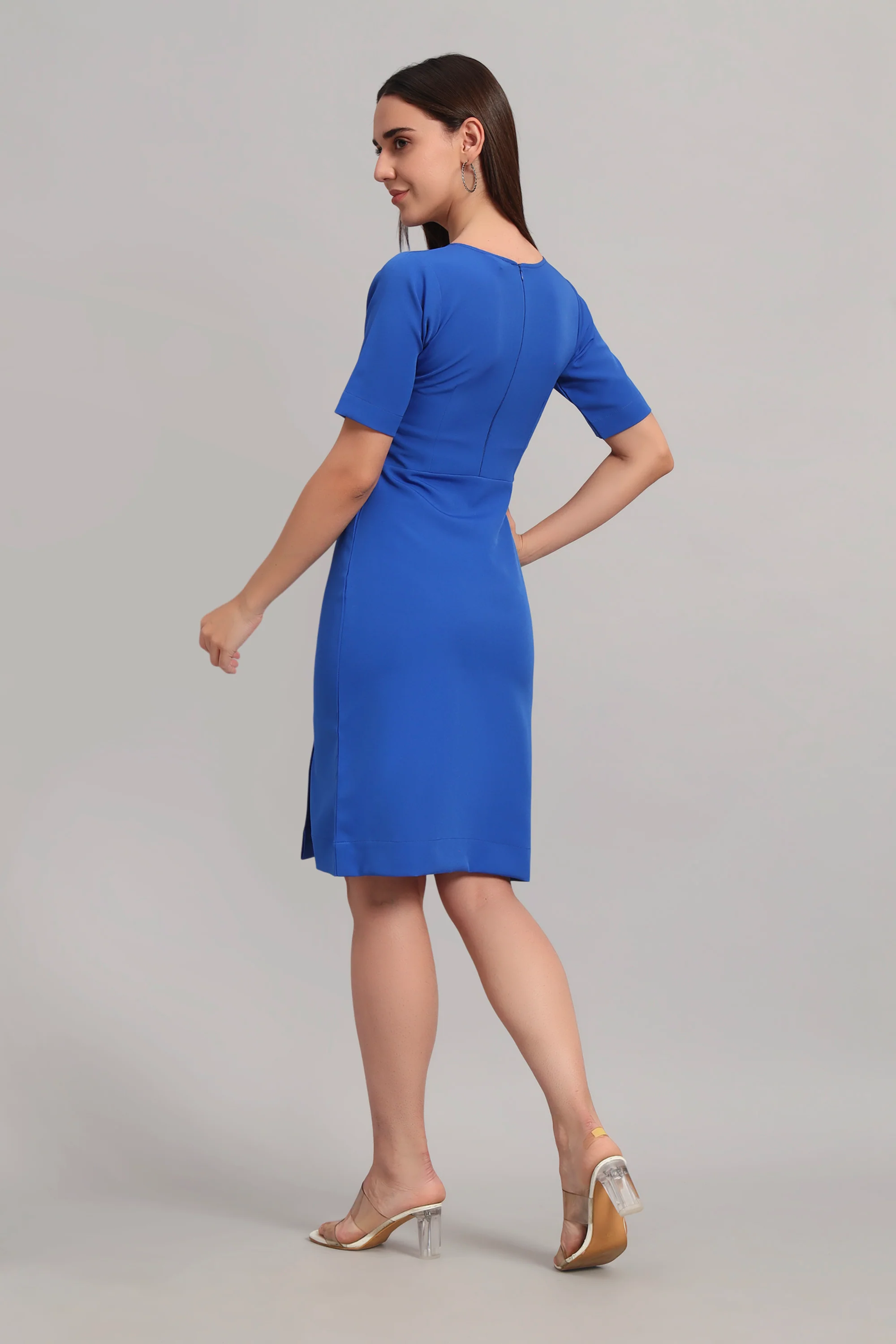 Boardroom to Brunch Dress – Blue - Image 6