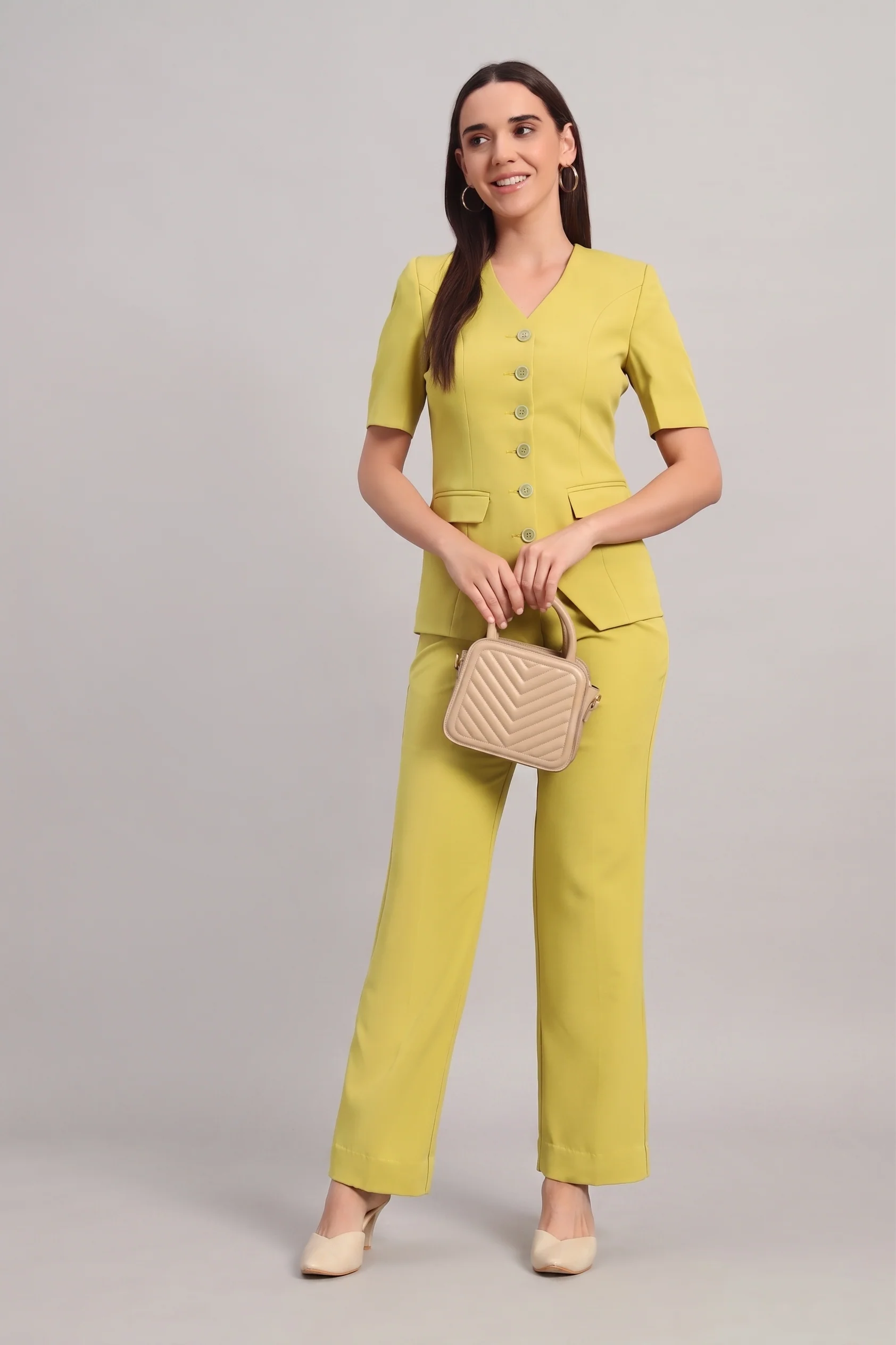 The Breezy Blazer Set – Lime Green