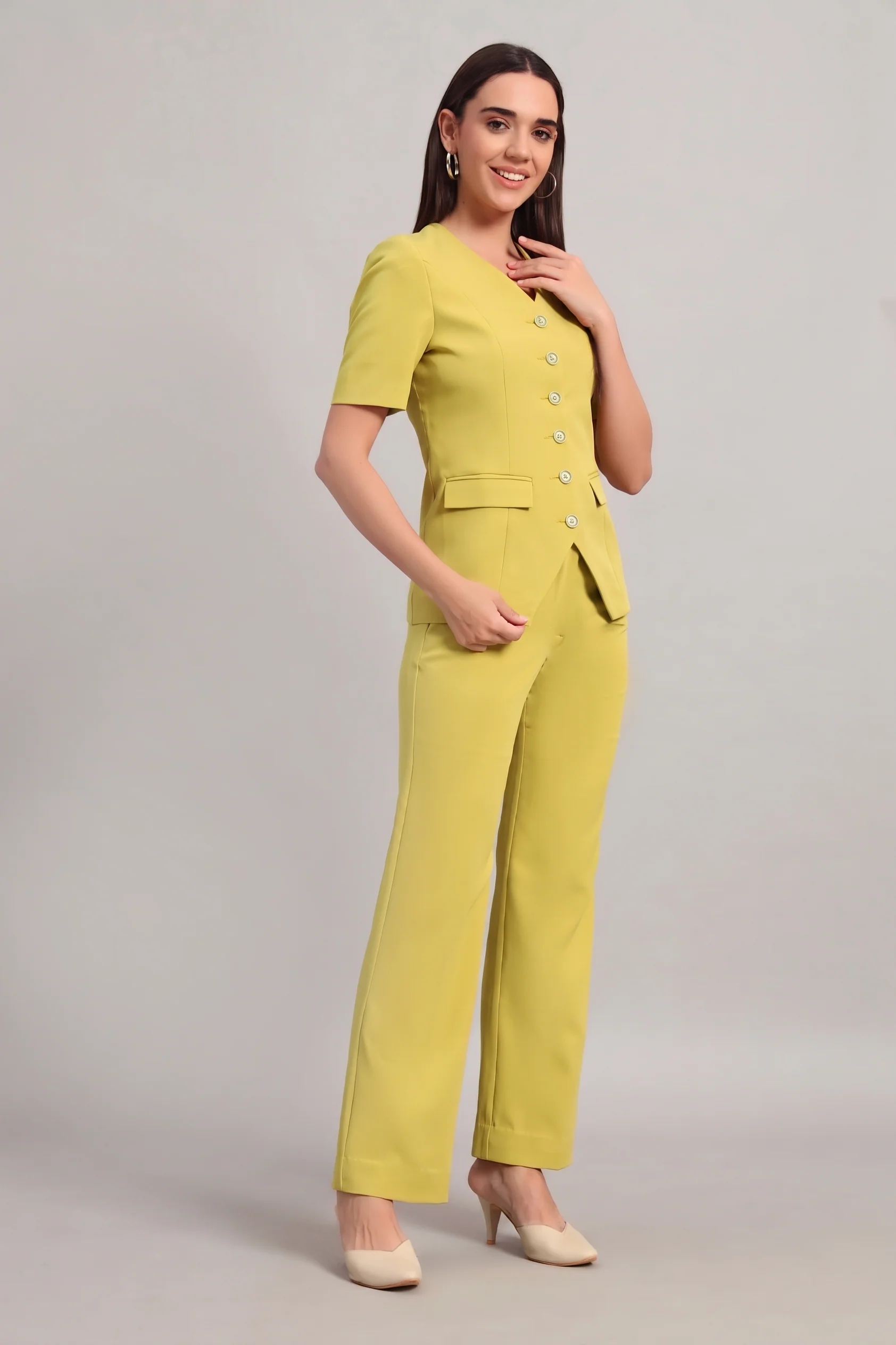 The Breezy Blazer Set – Lime Green - Image 4