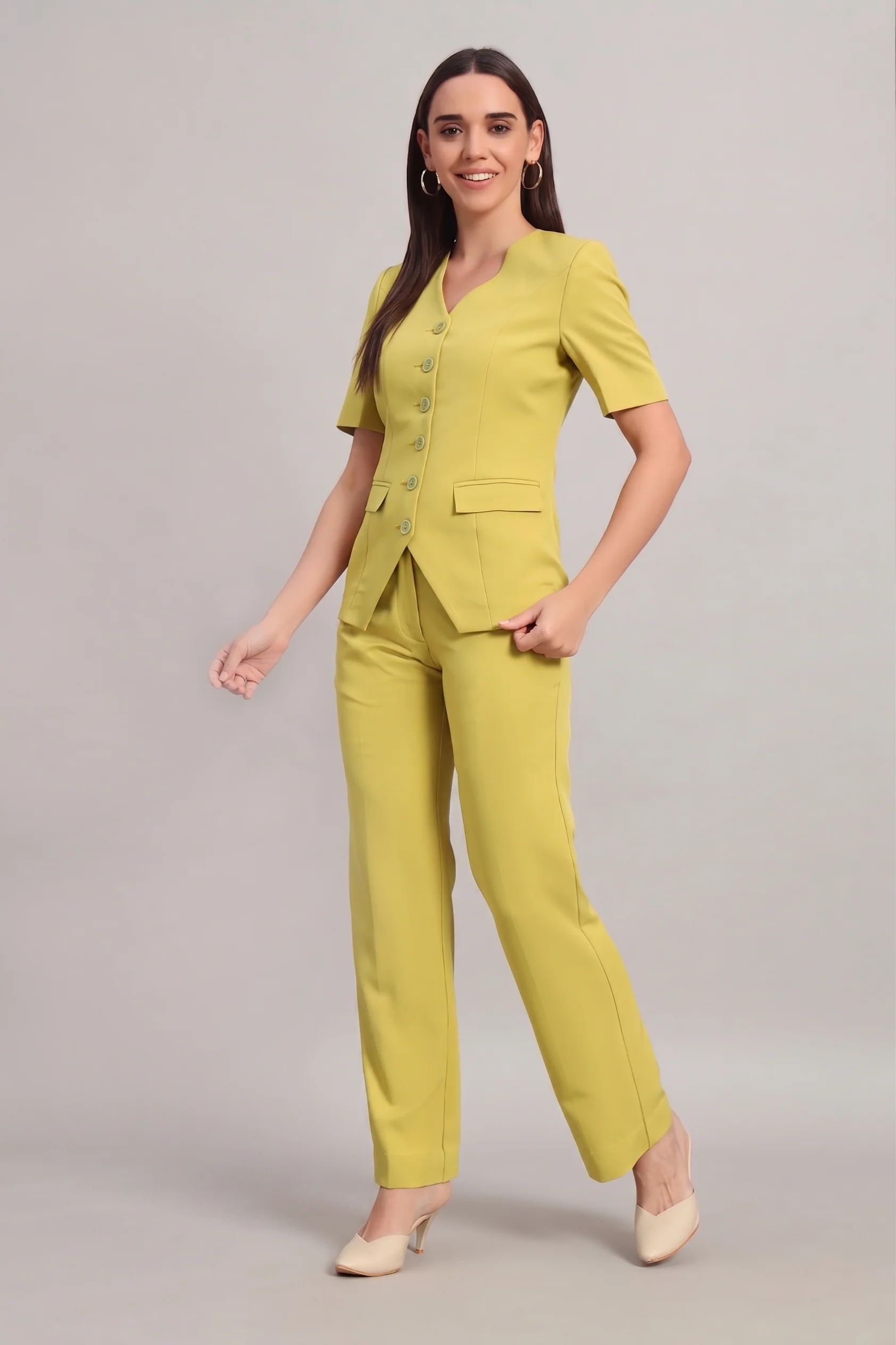 The Breezy Blazer Set – Lime Green - Image 7