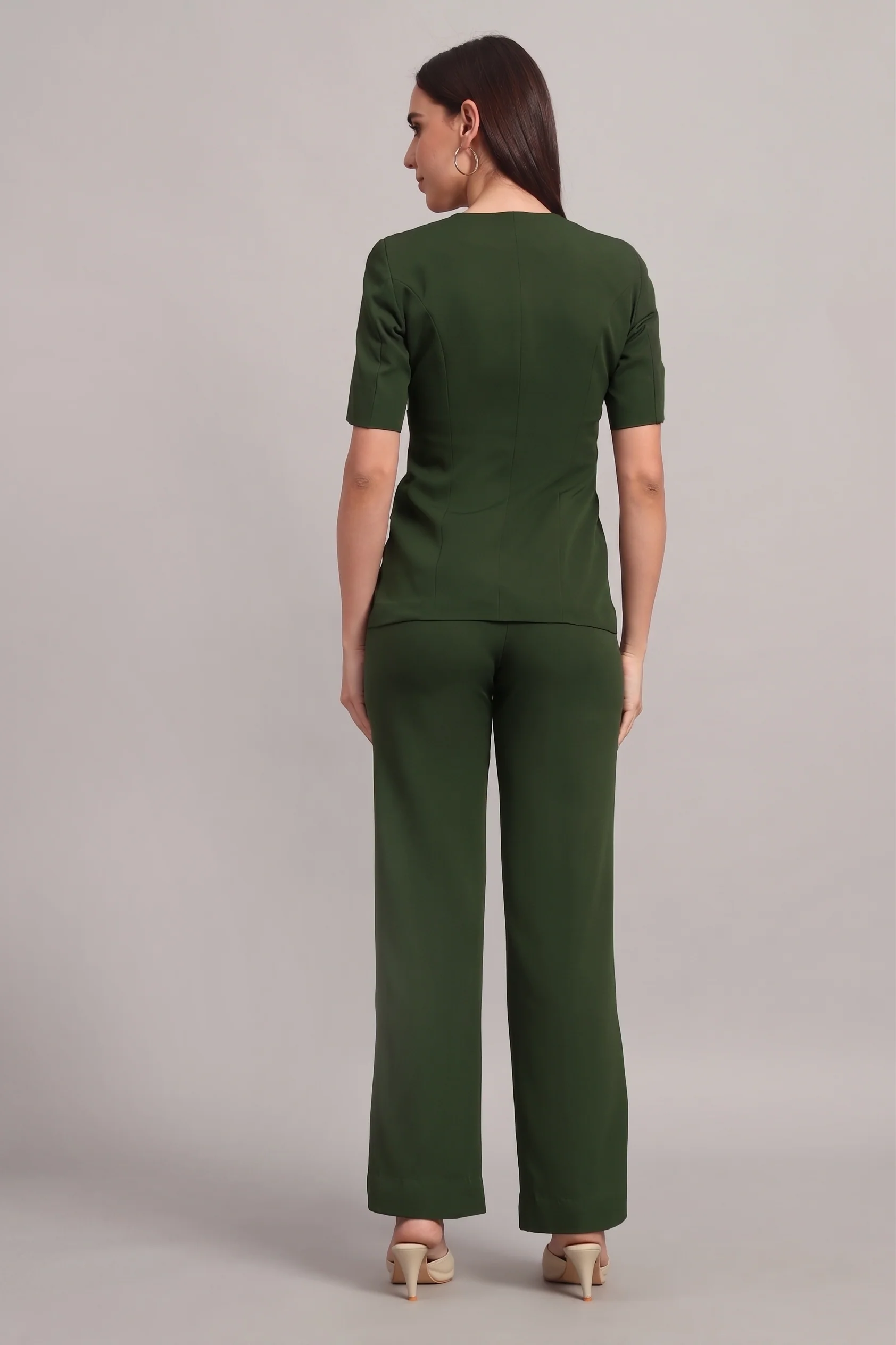 The Breezy Blazer Set – Olive Green - Image 8