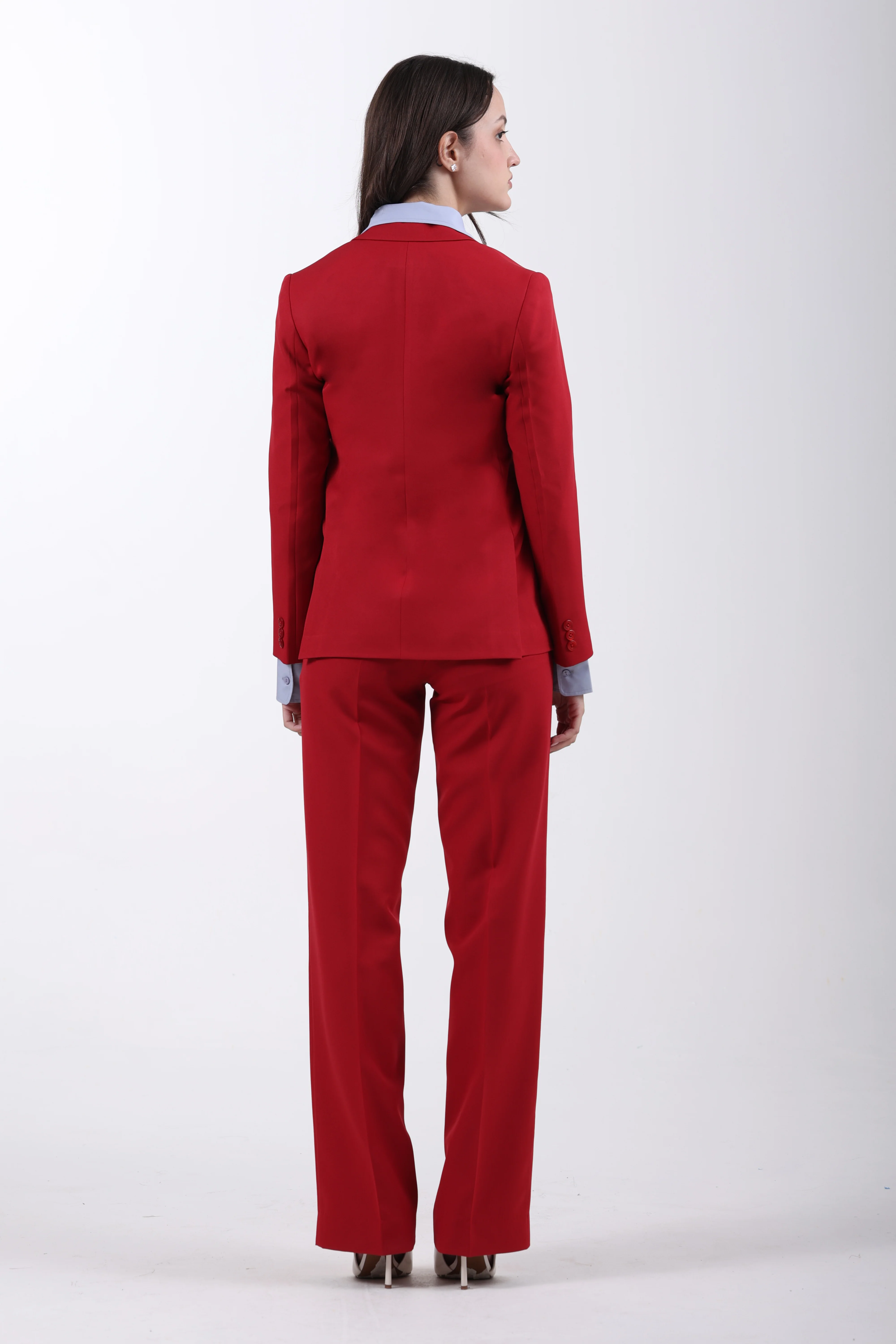 Crimson Structure 3-Piece Suit Set – Red - Image 7