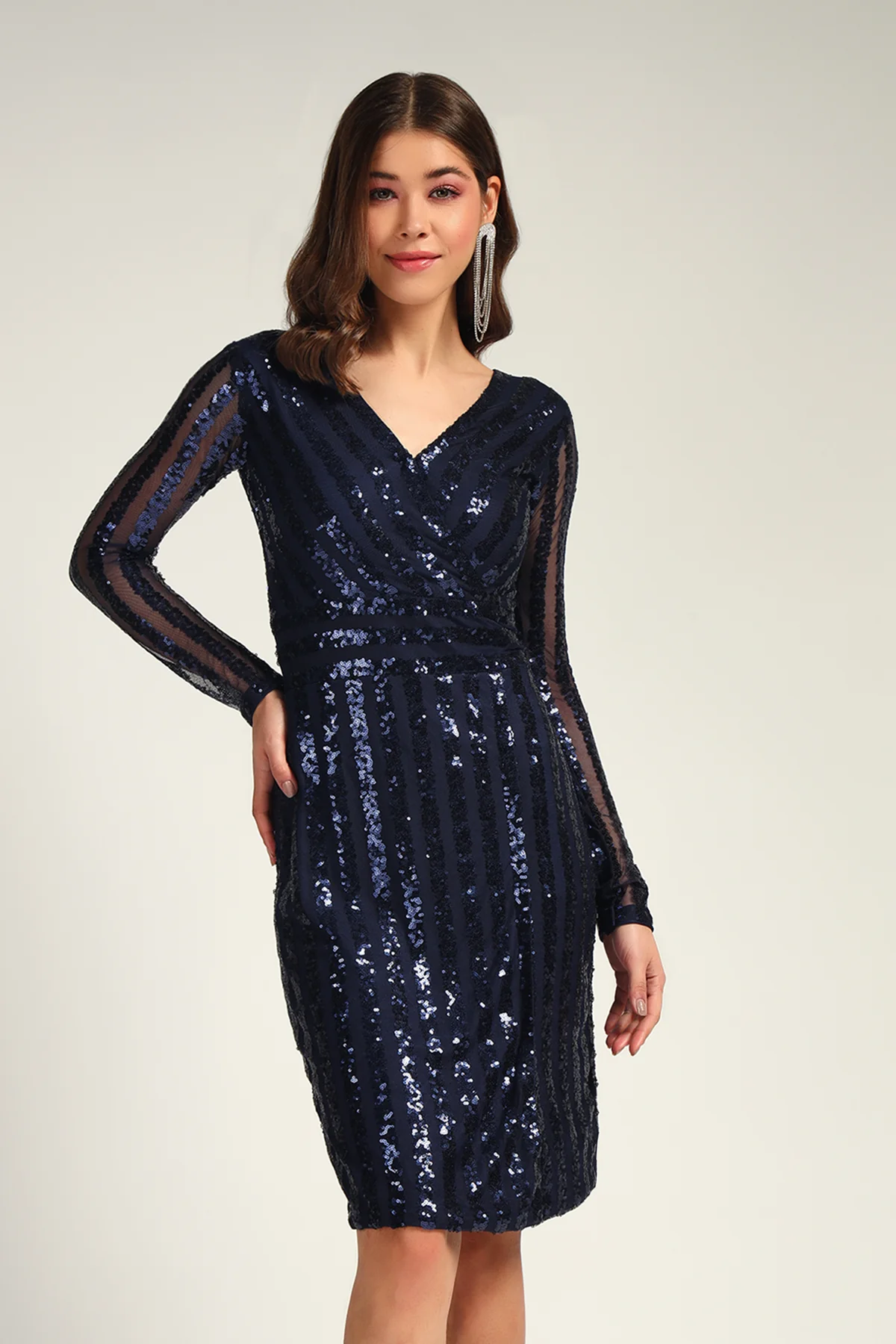 Dil Dhadakne Do Sequin Dress – Blue - Image 3