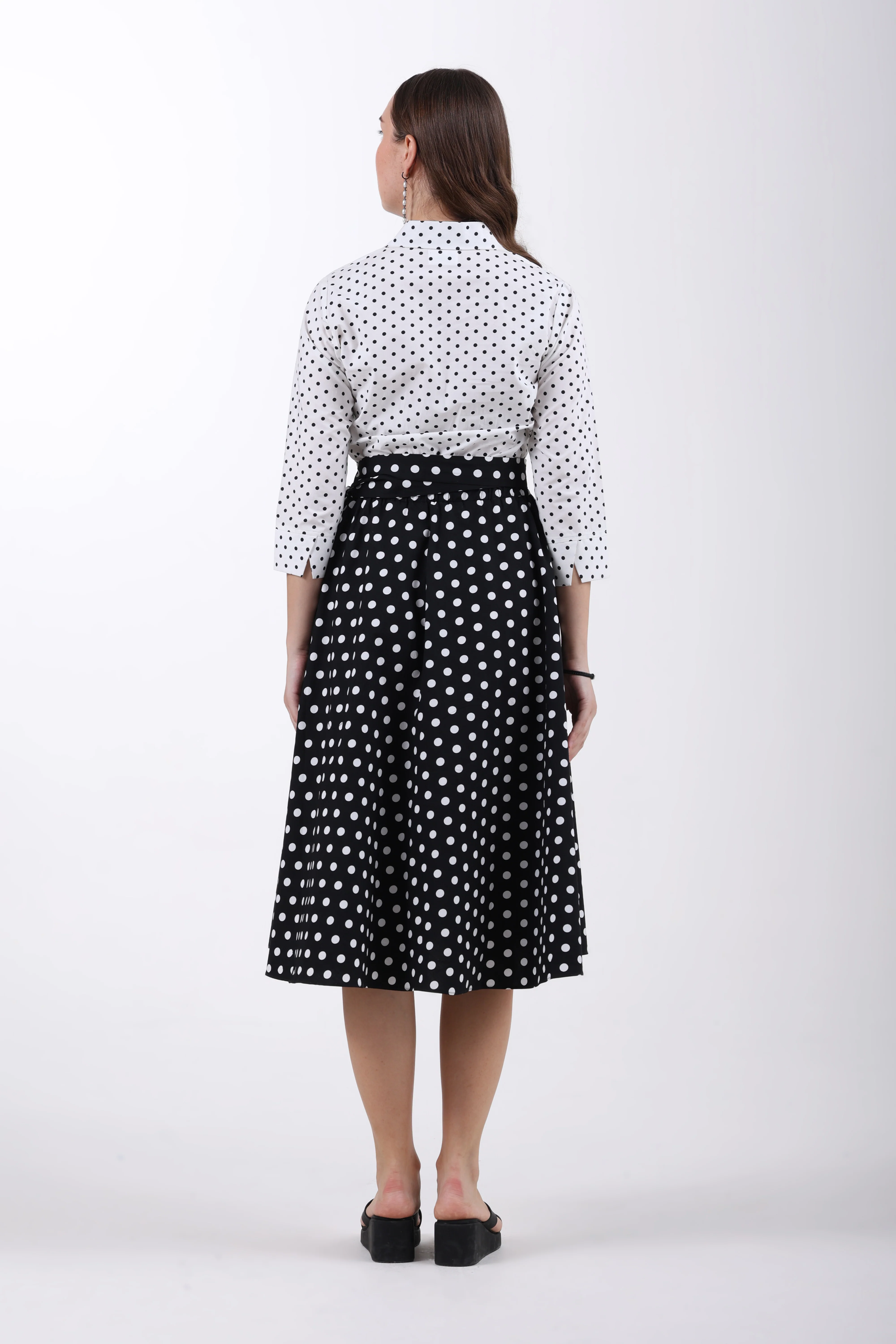 The Dot Theory Cotton Midi Dress - Image 7