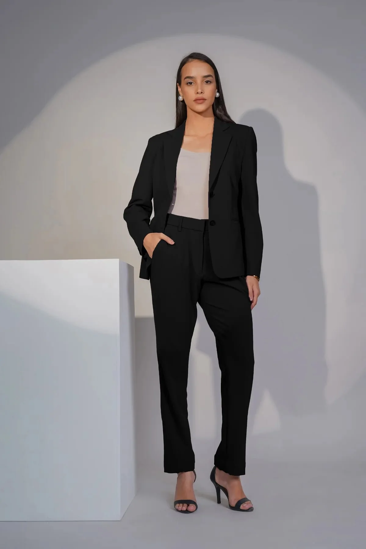 Eternal Office Blazer Power Suit – Black - Image 4