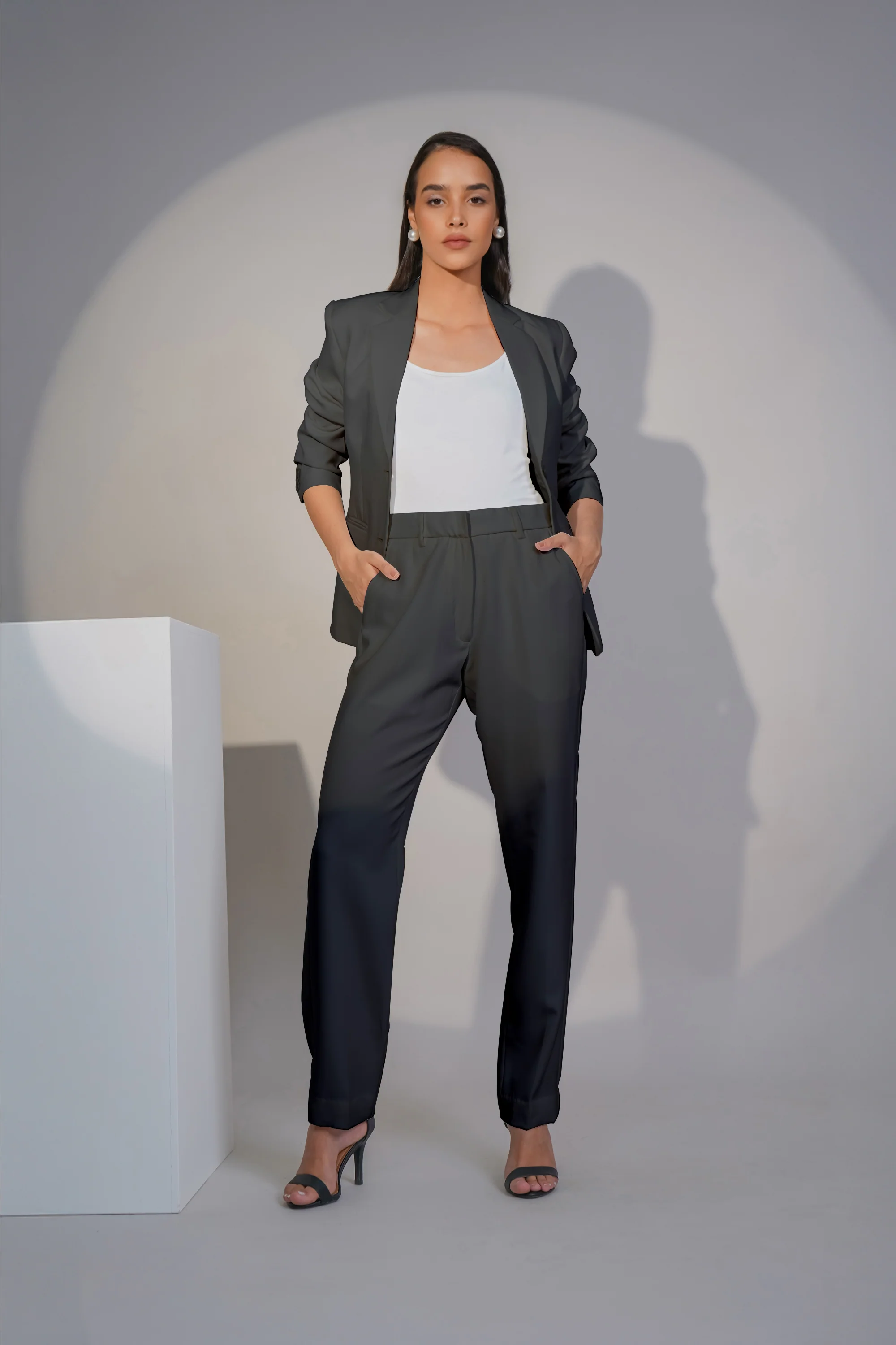 Eternal Office Blazer Power Suit – Bluish Grey - Image 2