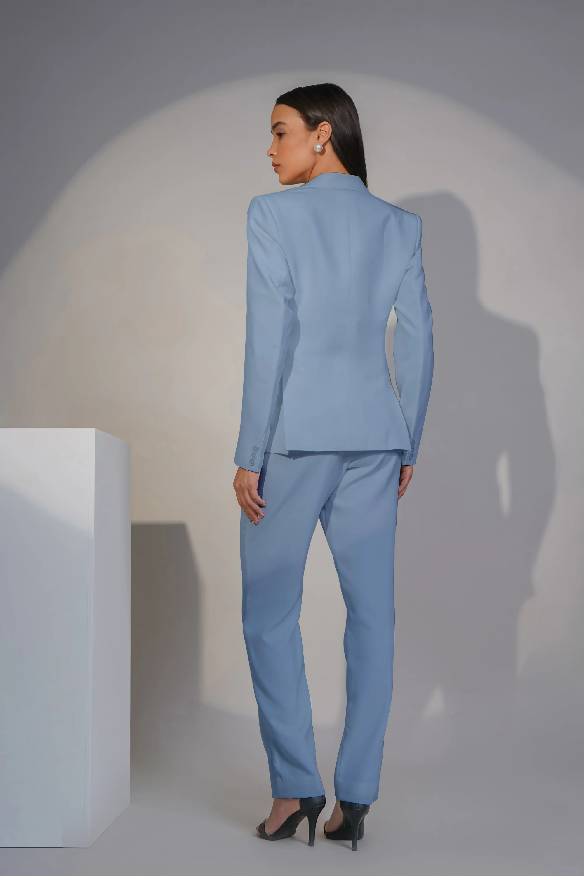 Eternal Office Blazer Power Suit – Denim Blue - Image 3