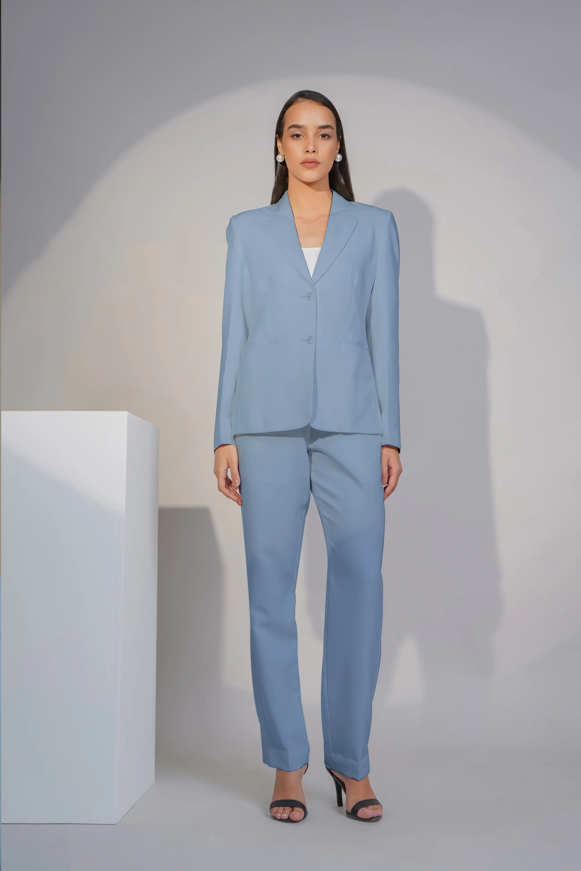 Eternal Office Blazer Power Suit – Denim Blue - Image 5