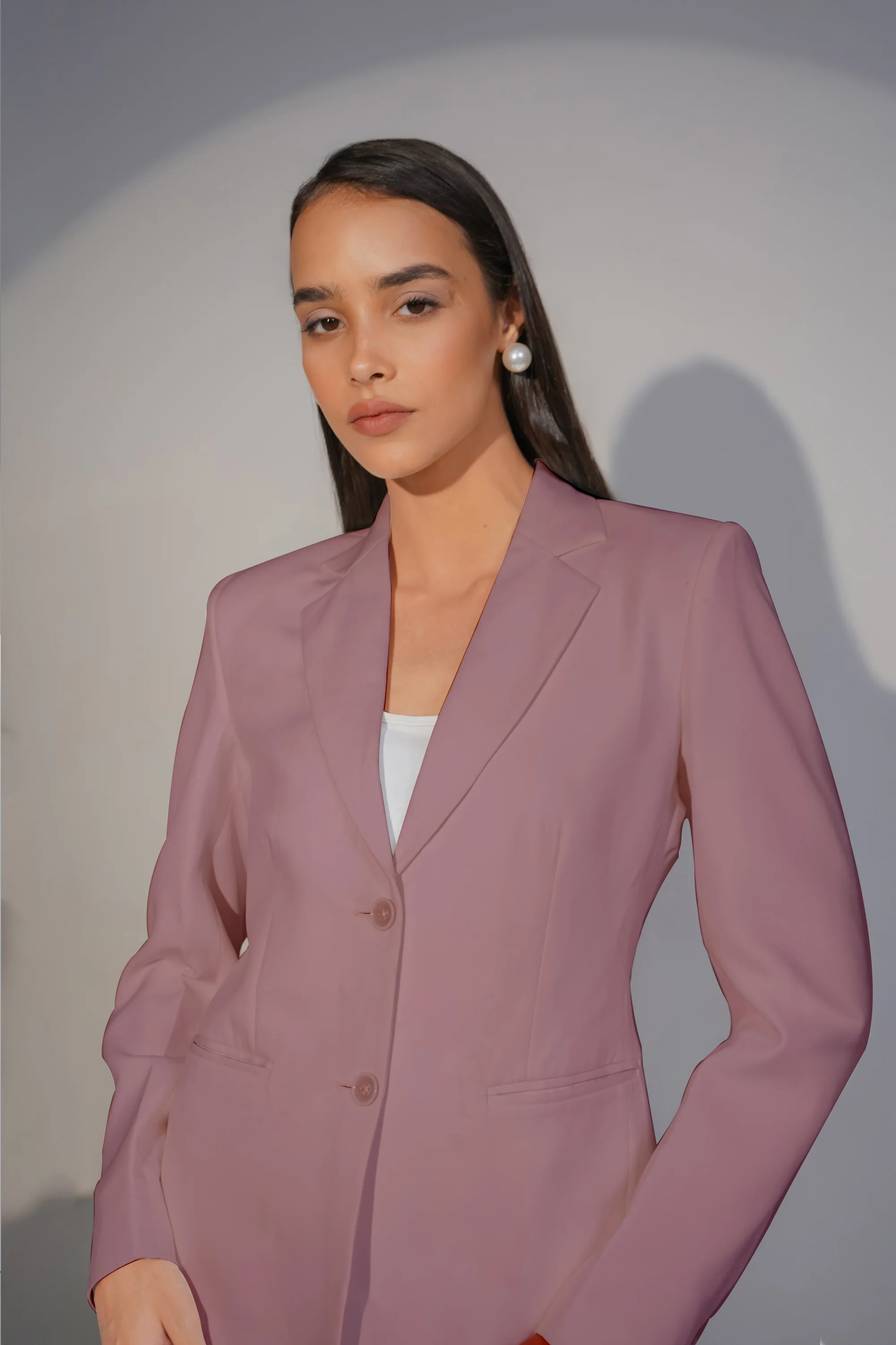 Eternal Office Blazer Power Suit – Dusty Blush Pink - Image 4