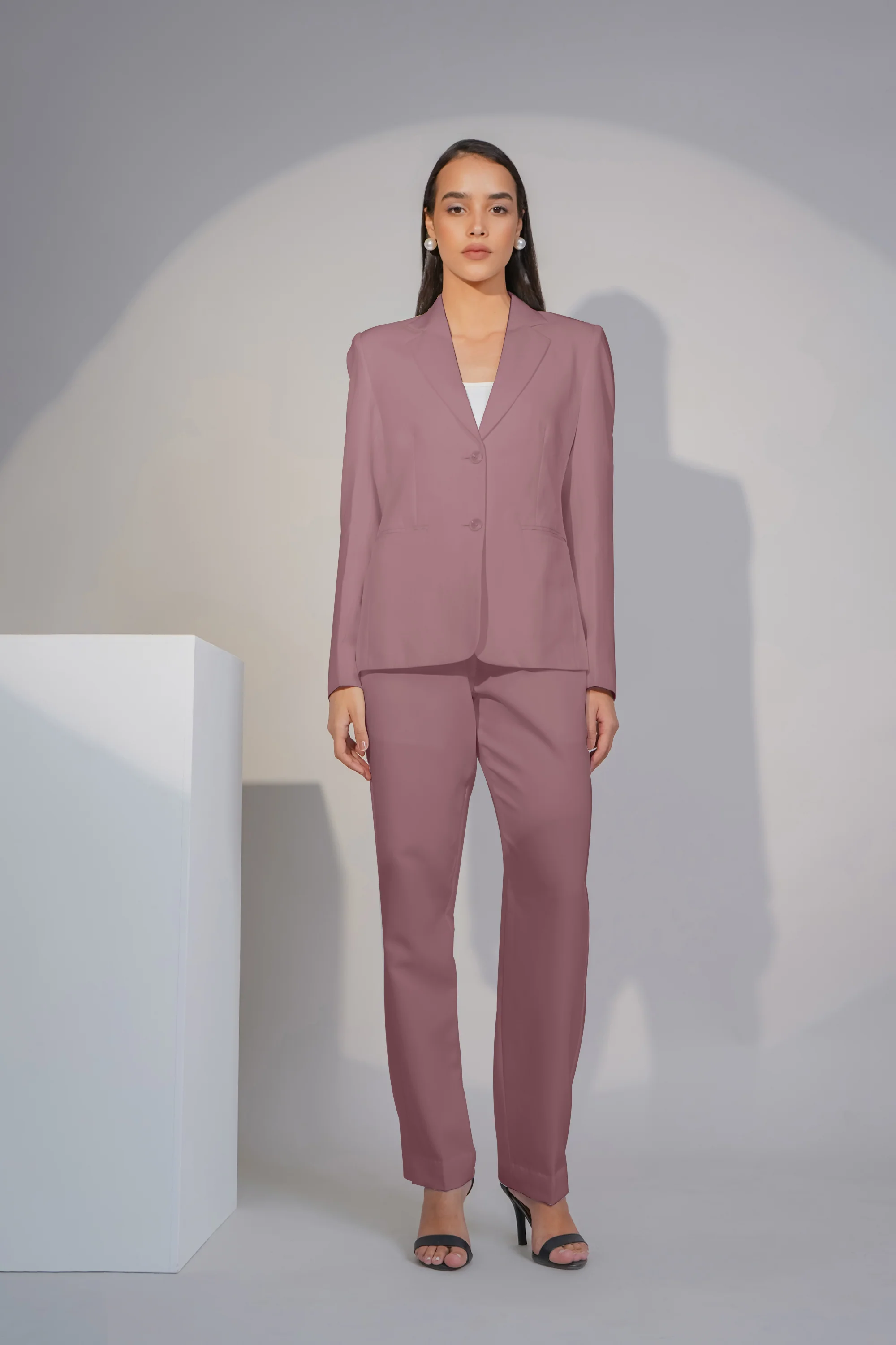 Eternal Office Blazer Power Suit – Dusty Blush Pink - Image 5