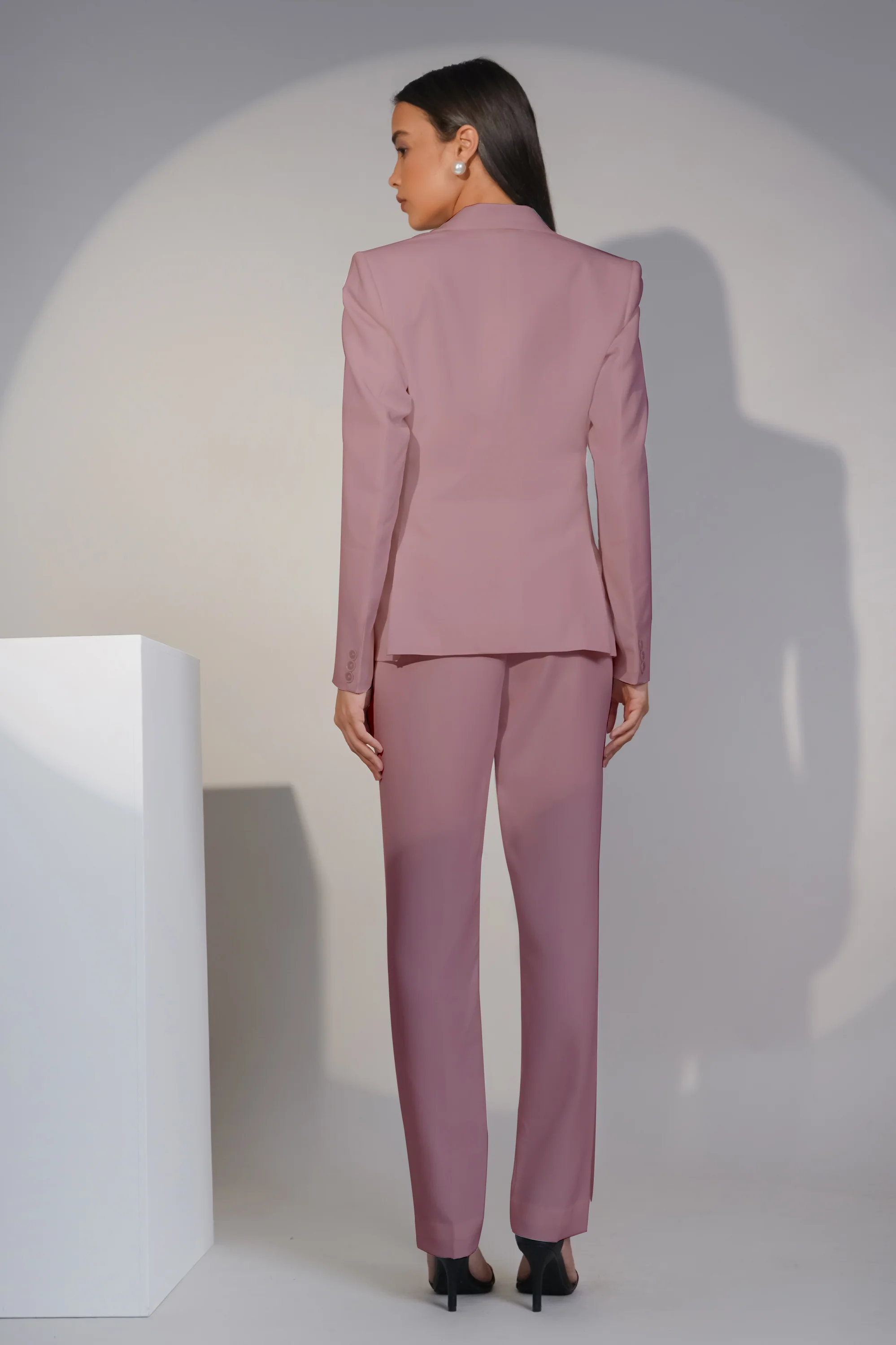 Eternal Office Blazer Power Suit – Dusty Blush Pink - Image 7