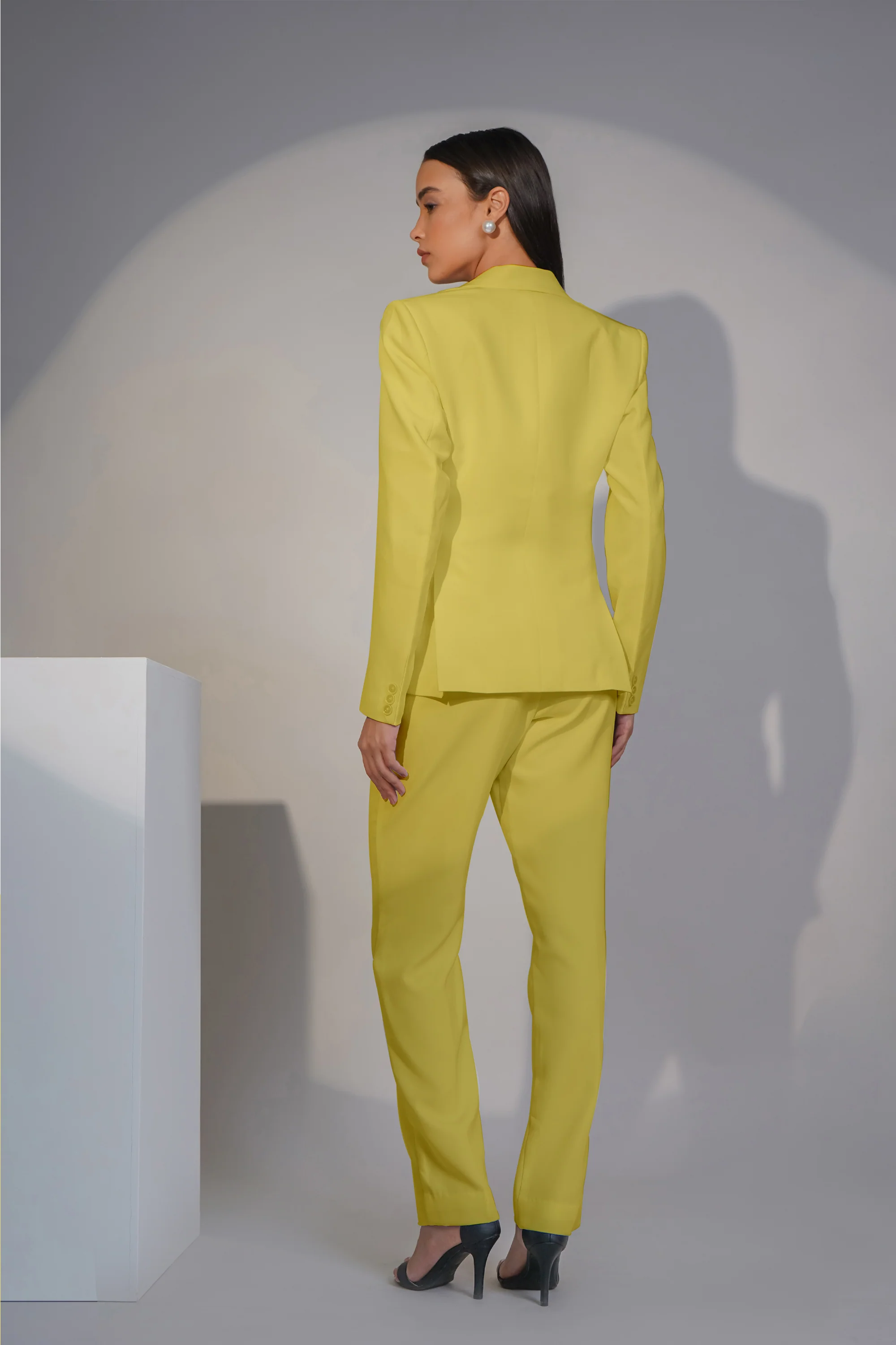Eternal Office Blazer Power Suit – Lime Green - Image 3