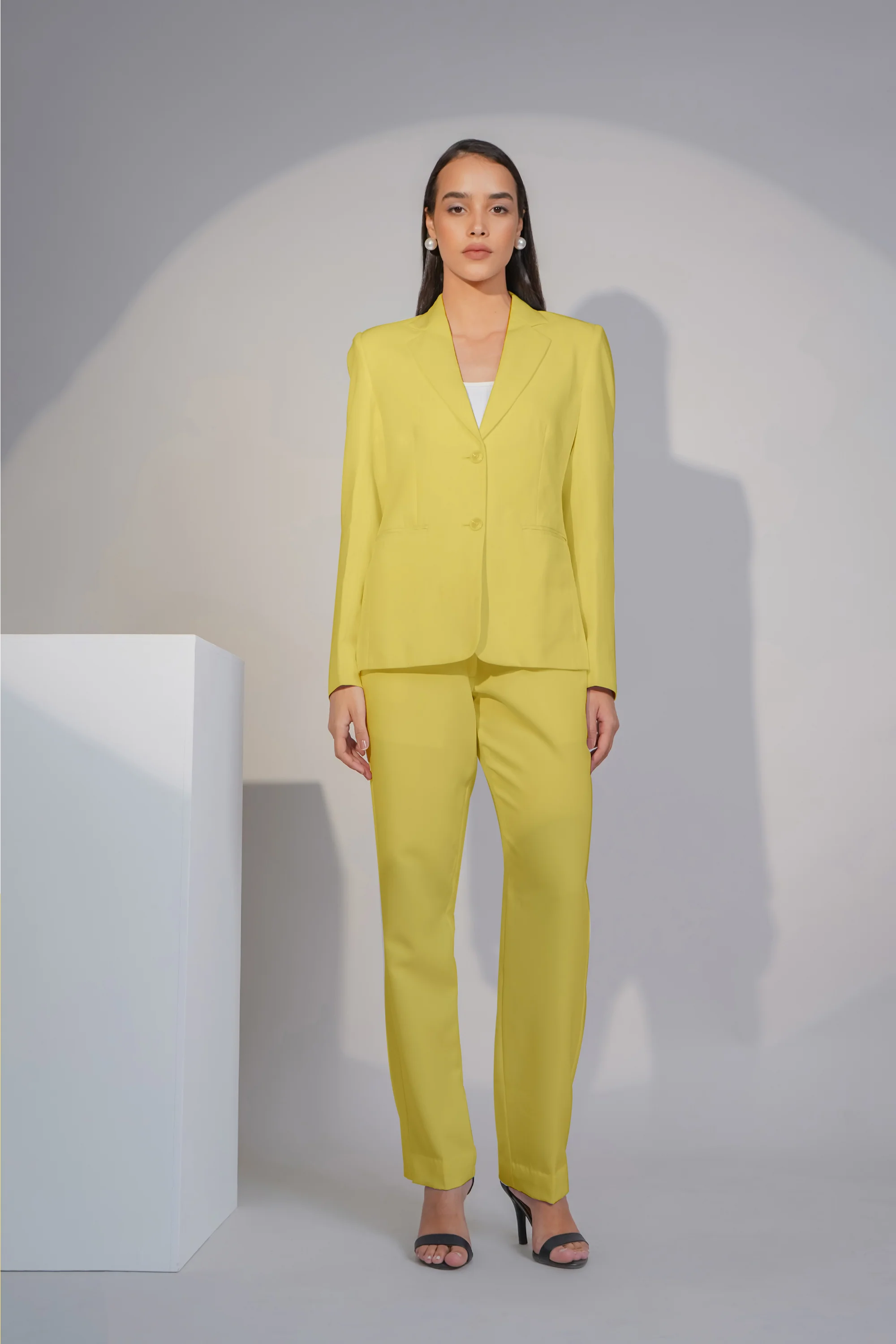 Eternal Office Blazer Power Suit – Lime Green - Image 5