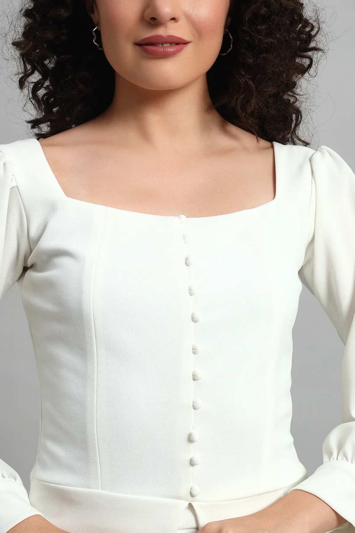 Flare of Grace Skirt Co-ord Set – Ivory - Image 3
