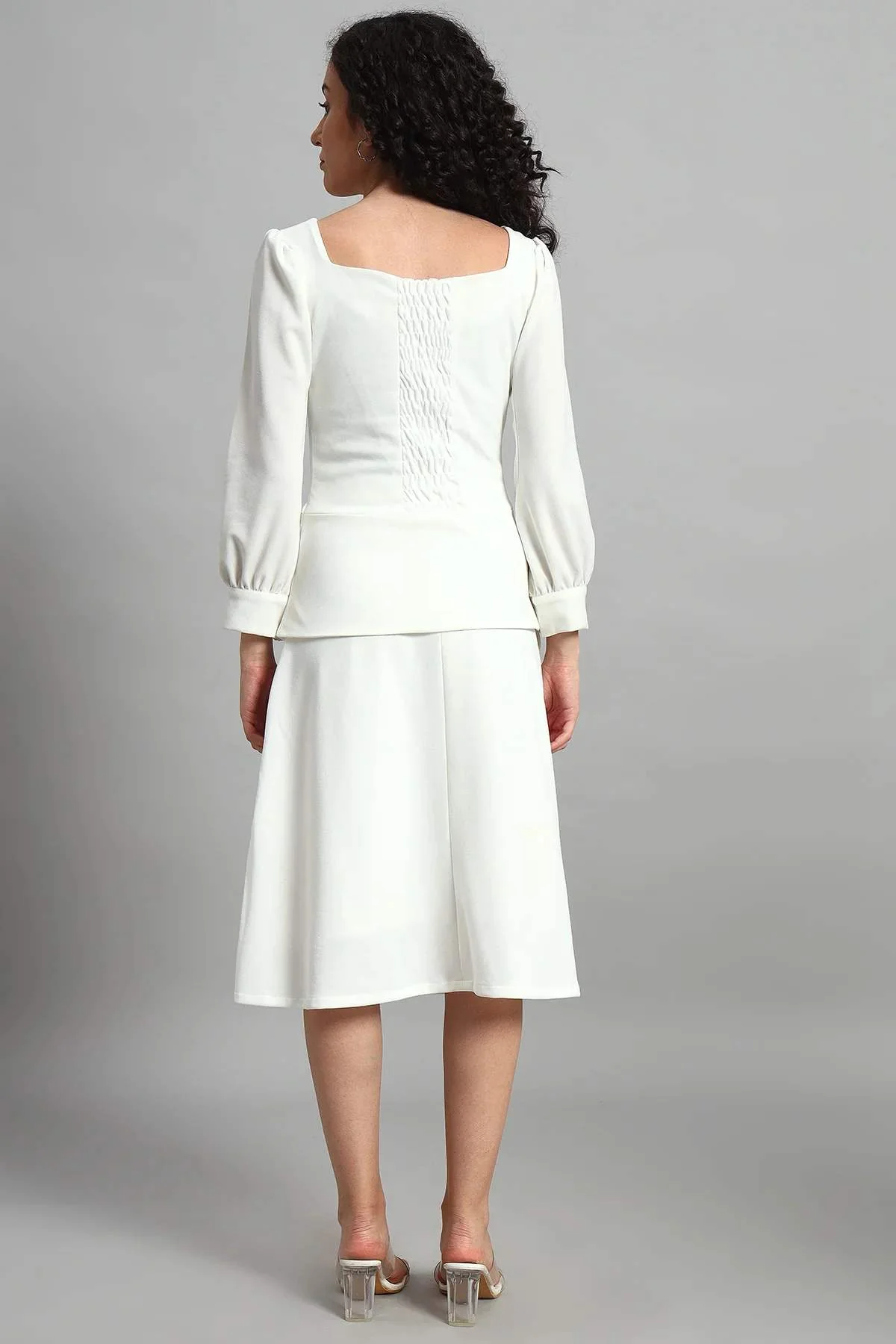 Flare of Grace Skirt Co-ord Set – Ivory - Image 8