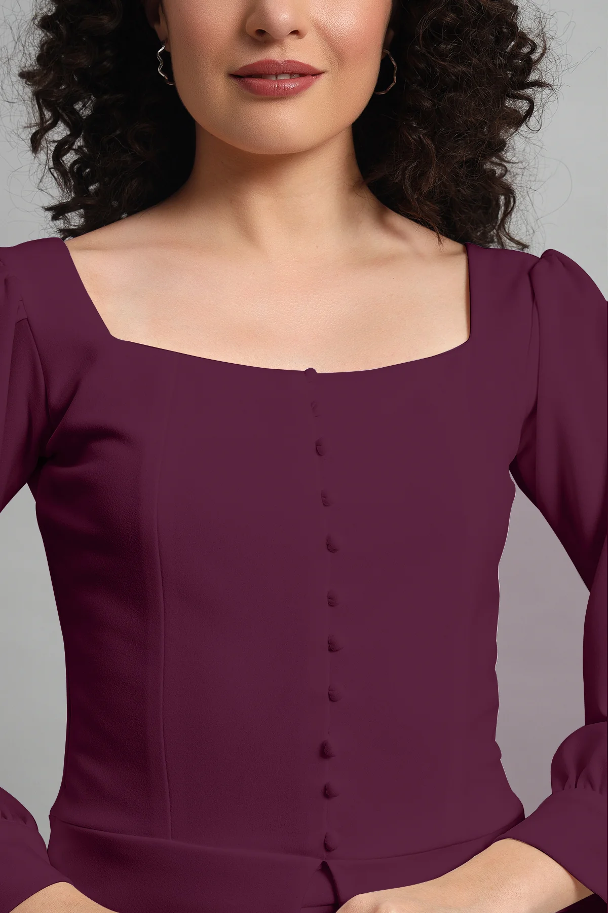 Flare of Grace Skirt Co-ord Set – Plum - Image 3