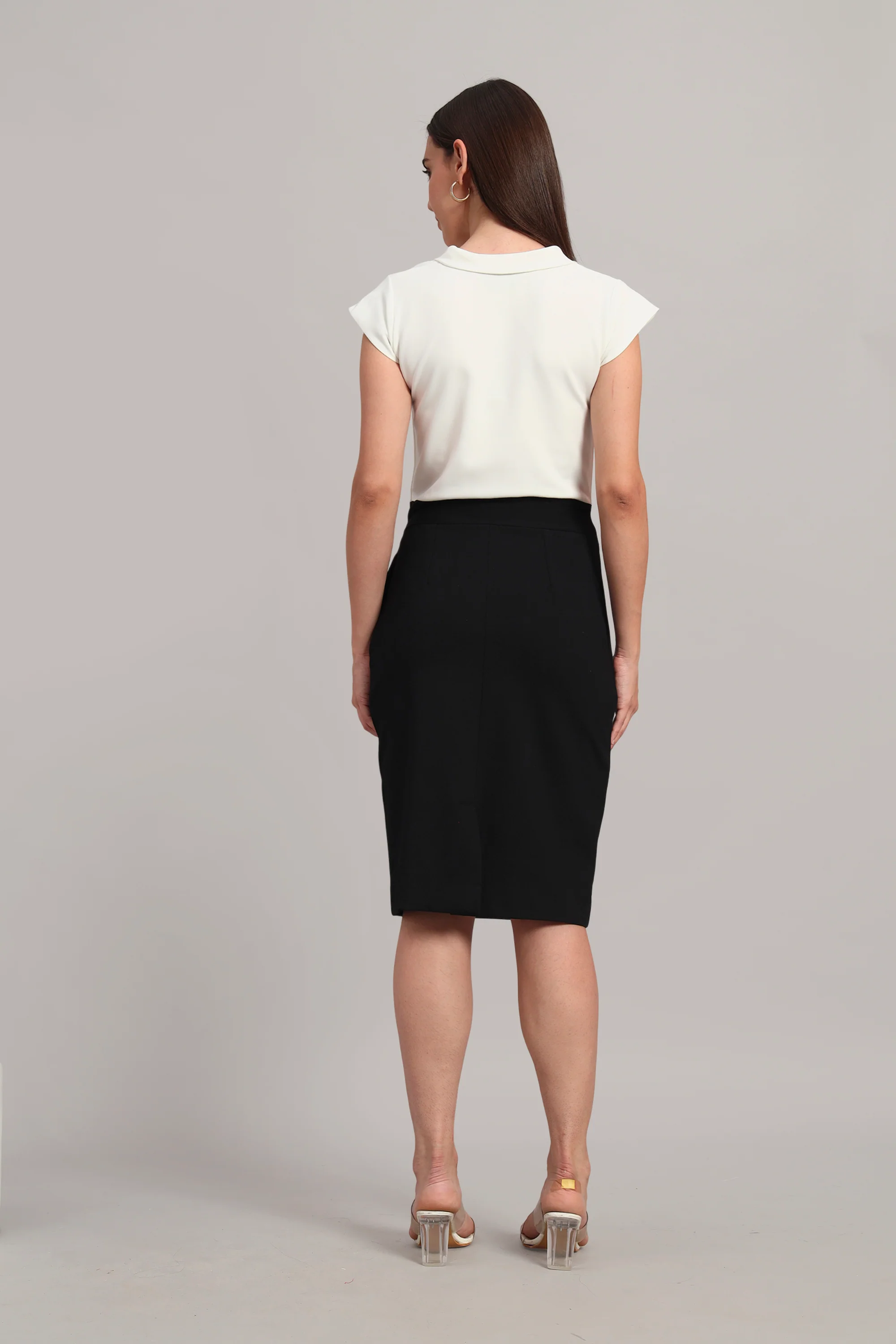 Fusion Midi Dress – Black and White - Image 6