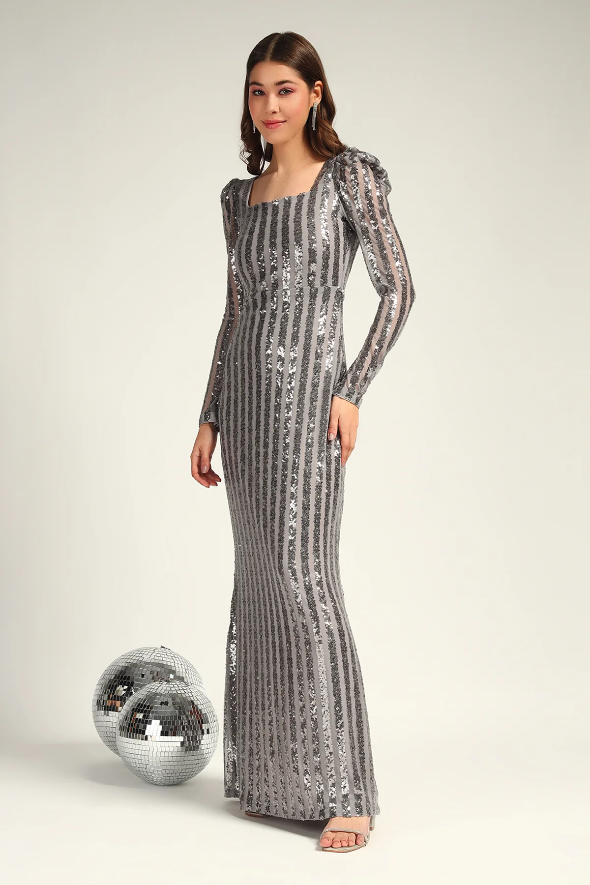 Glow Getter Gown – Smokey Grey - Image 3