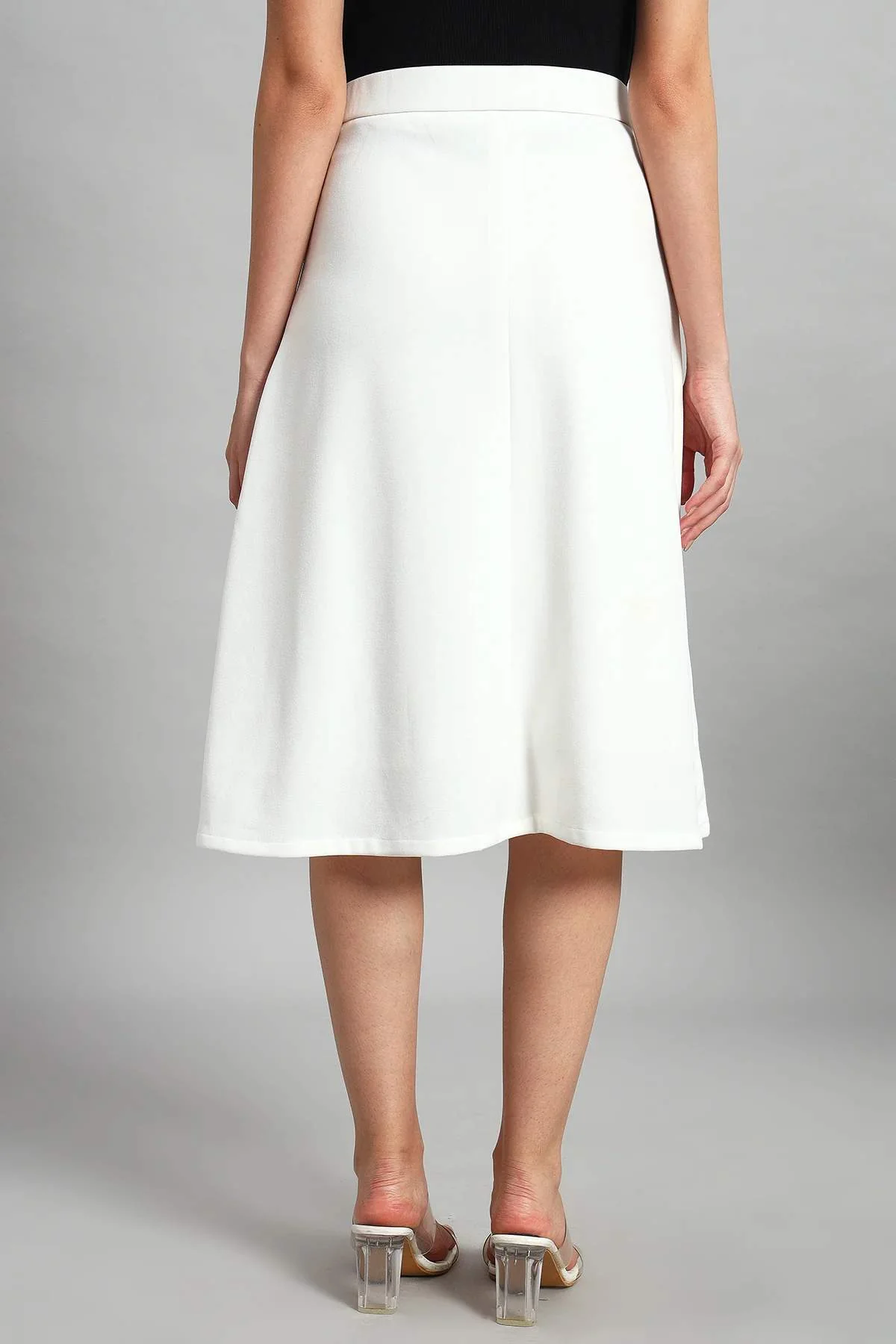 Ivory Elegance A-Line Skirt for Women - Image 6