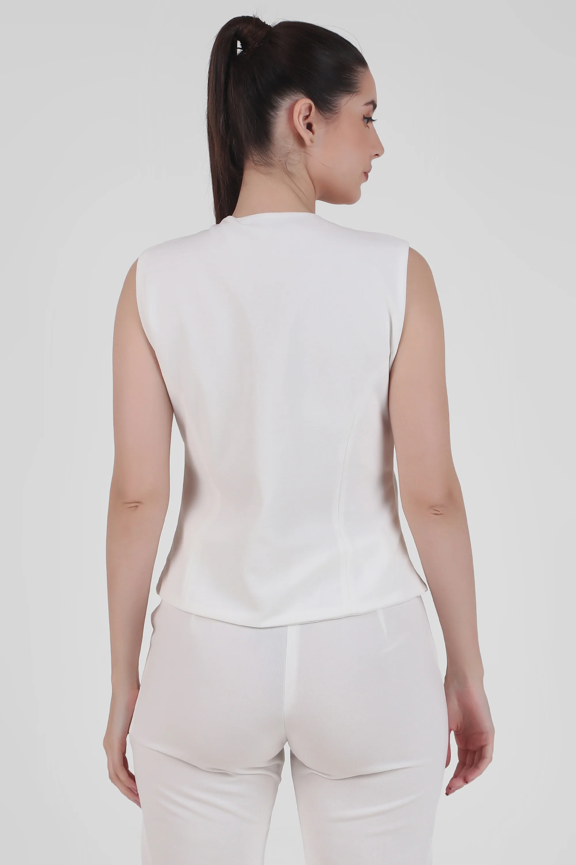 Waistcoat and Trousers Co-ord Set – Ivory - Image 7