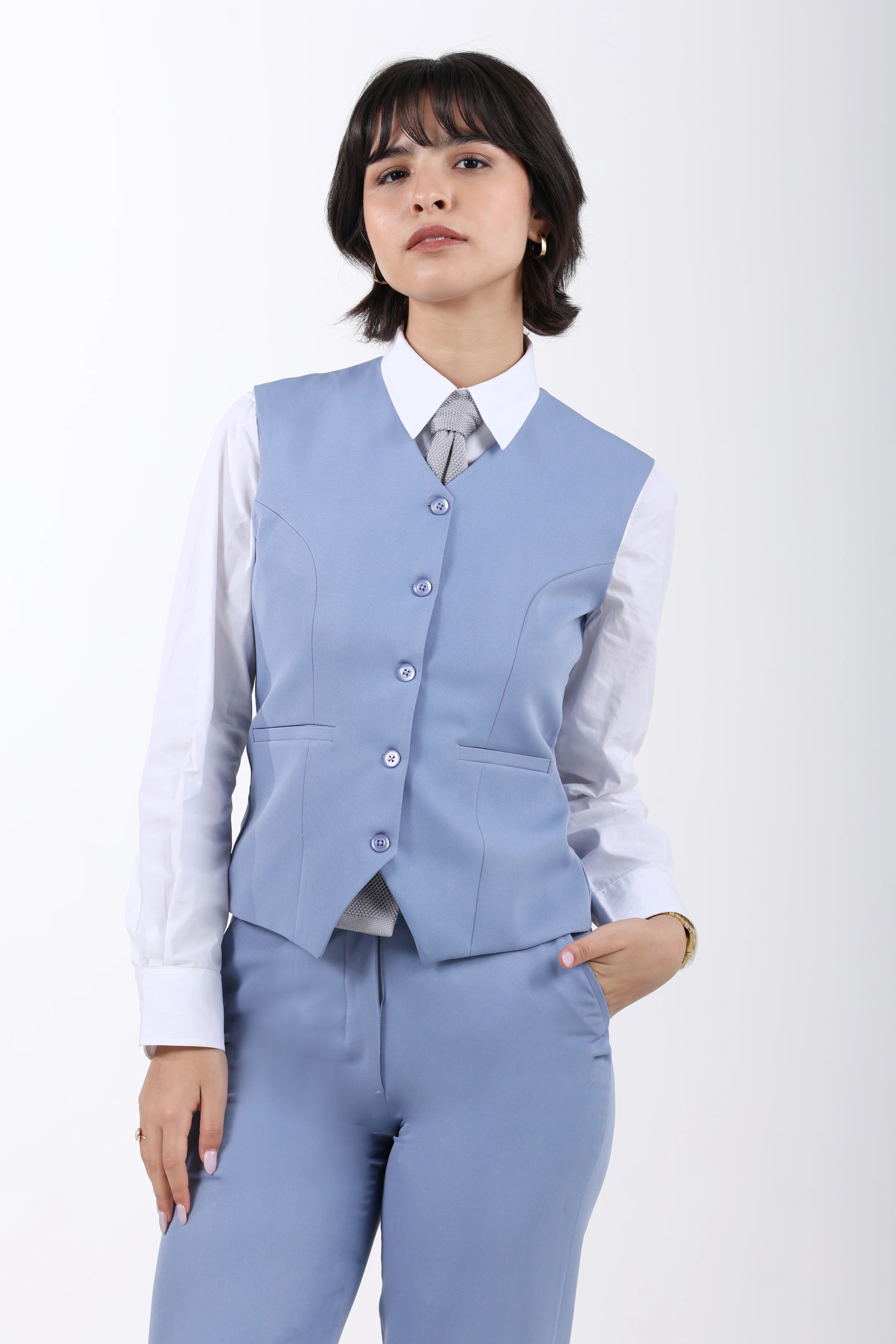 The Limitless Command 3-Piece Double-Breasted Suit Set – Denim Blue - Image 10