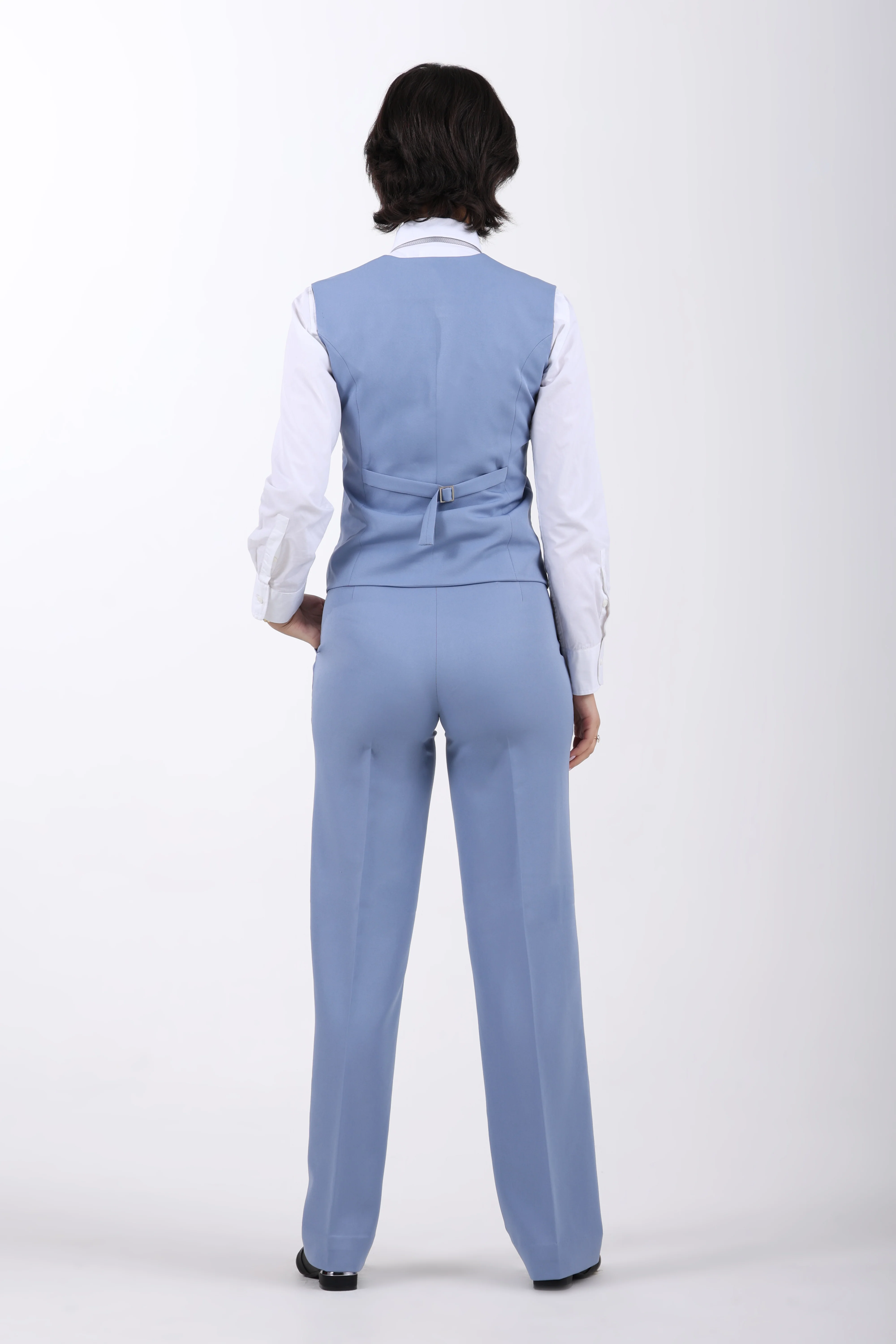 The Limitless Command 3-Piece Double-Breasted Suit Set – Denim Blue - Image 9