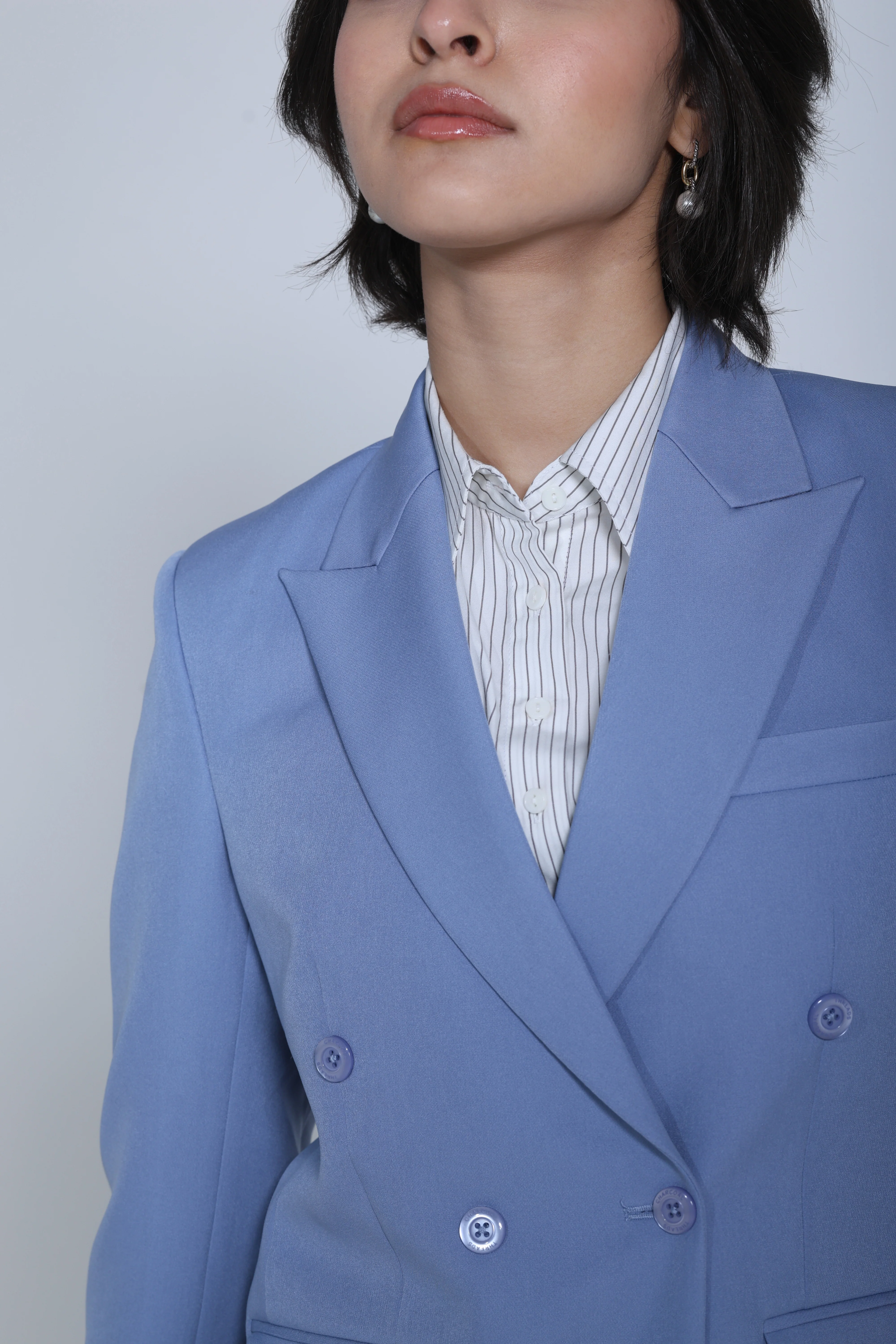 Limitless Command Double-Breasted Blazer – Denim Blue - Image 6