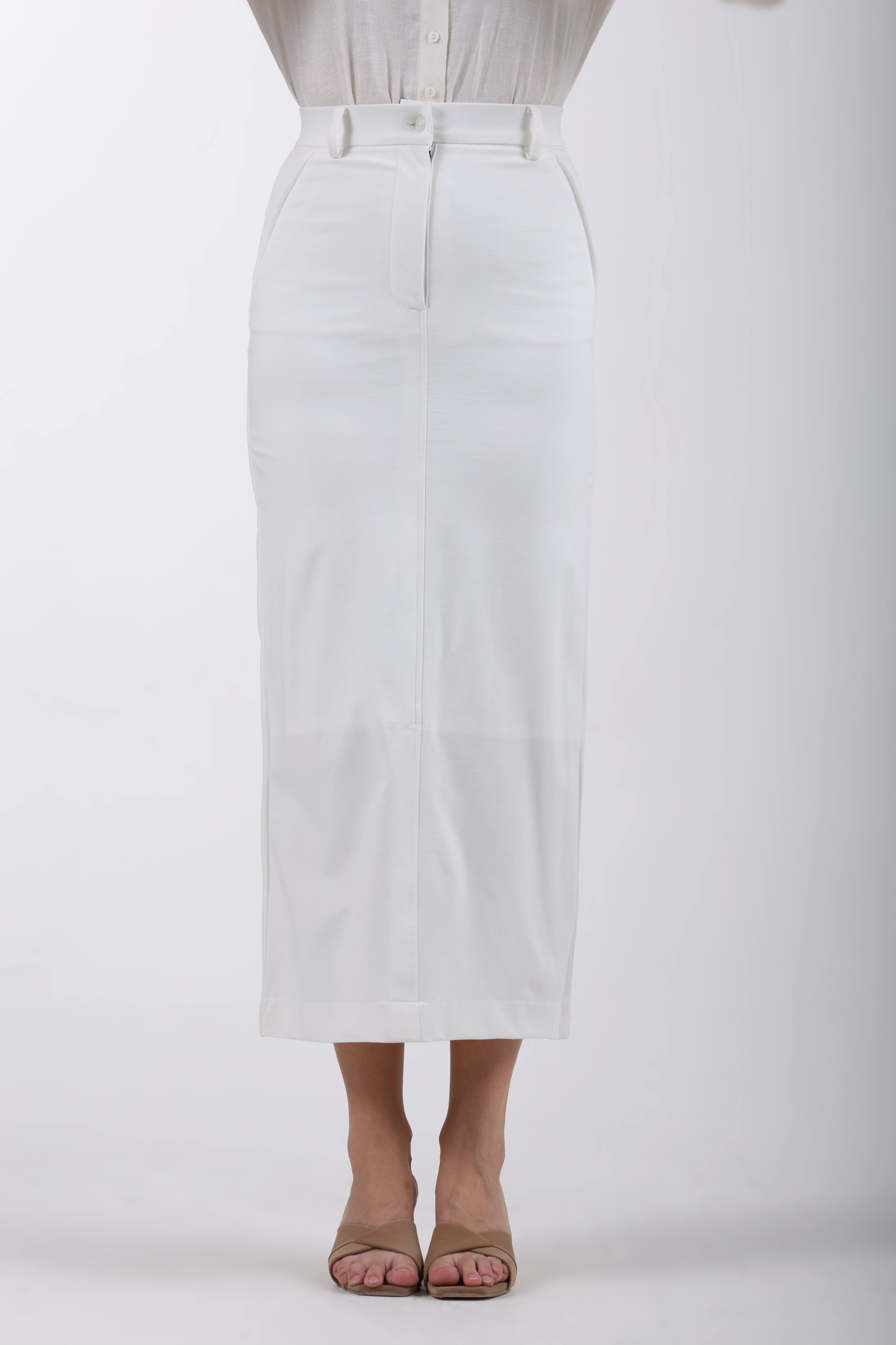 Limitless Core™ Long Pencil Skirt – Off White - Image 5
