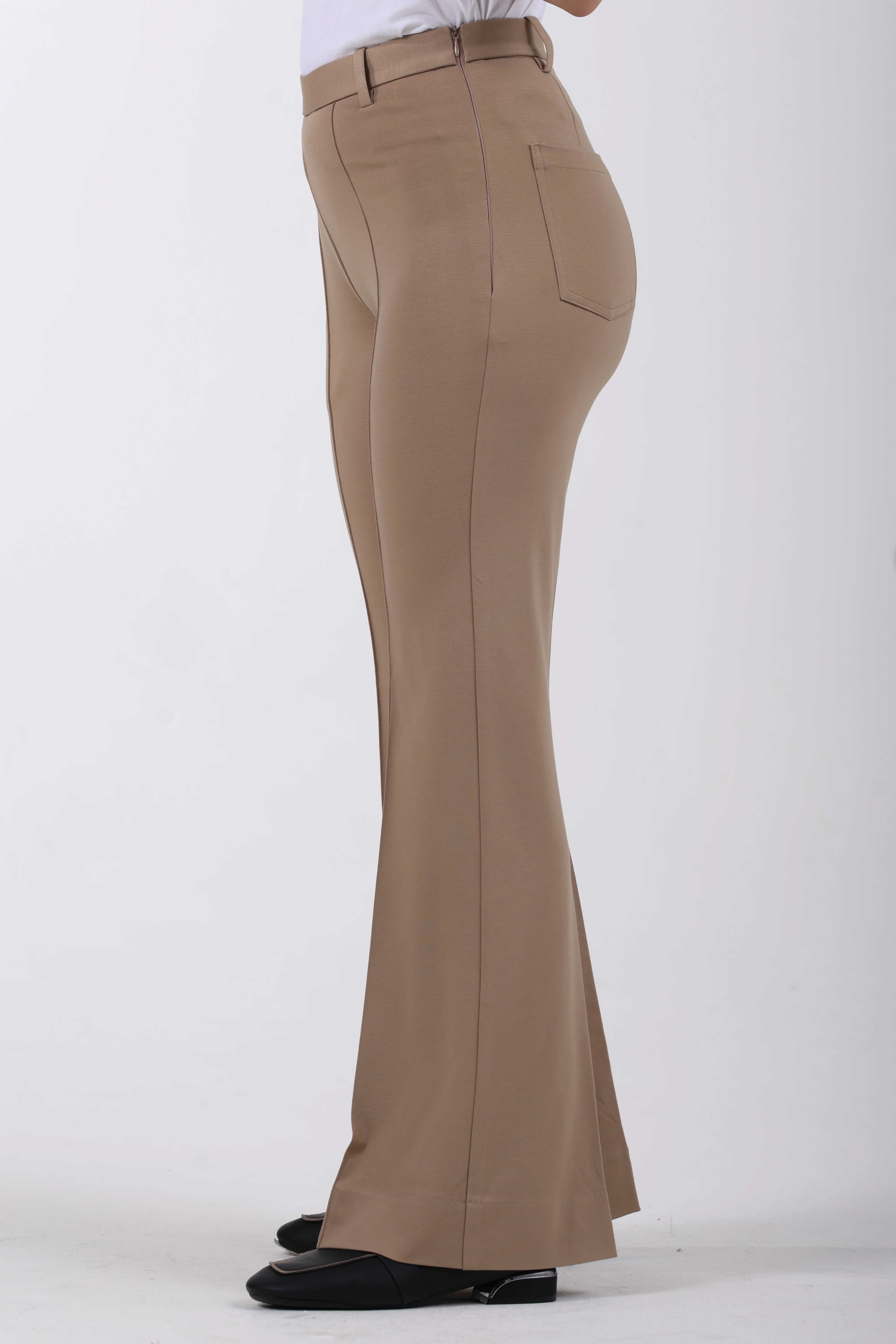 Limitless Core™ Pintuck Bootcut Pants – Beige - Image 6