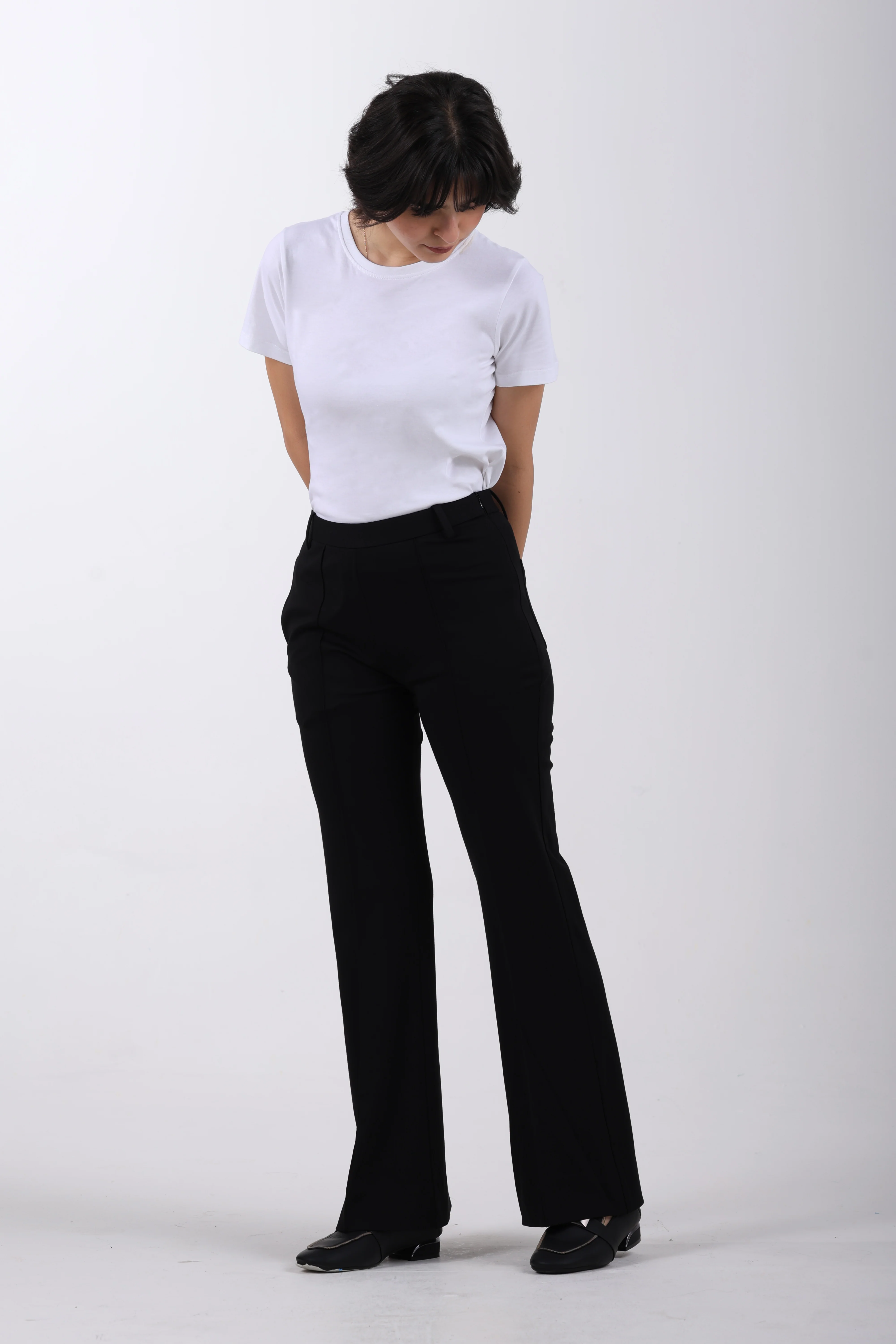 Limitless Core™ Pintuck Bootcut Pants – Black - Image 7