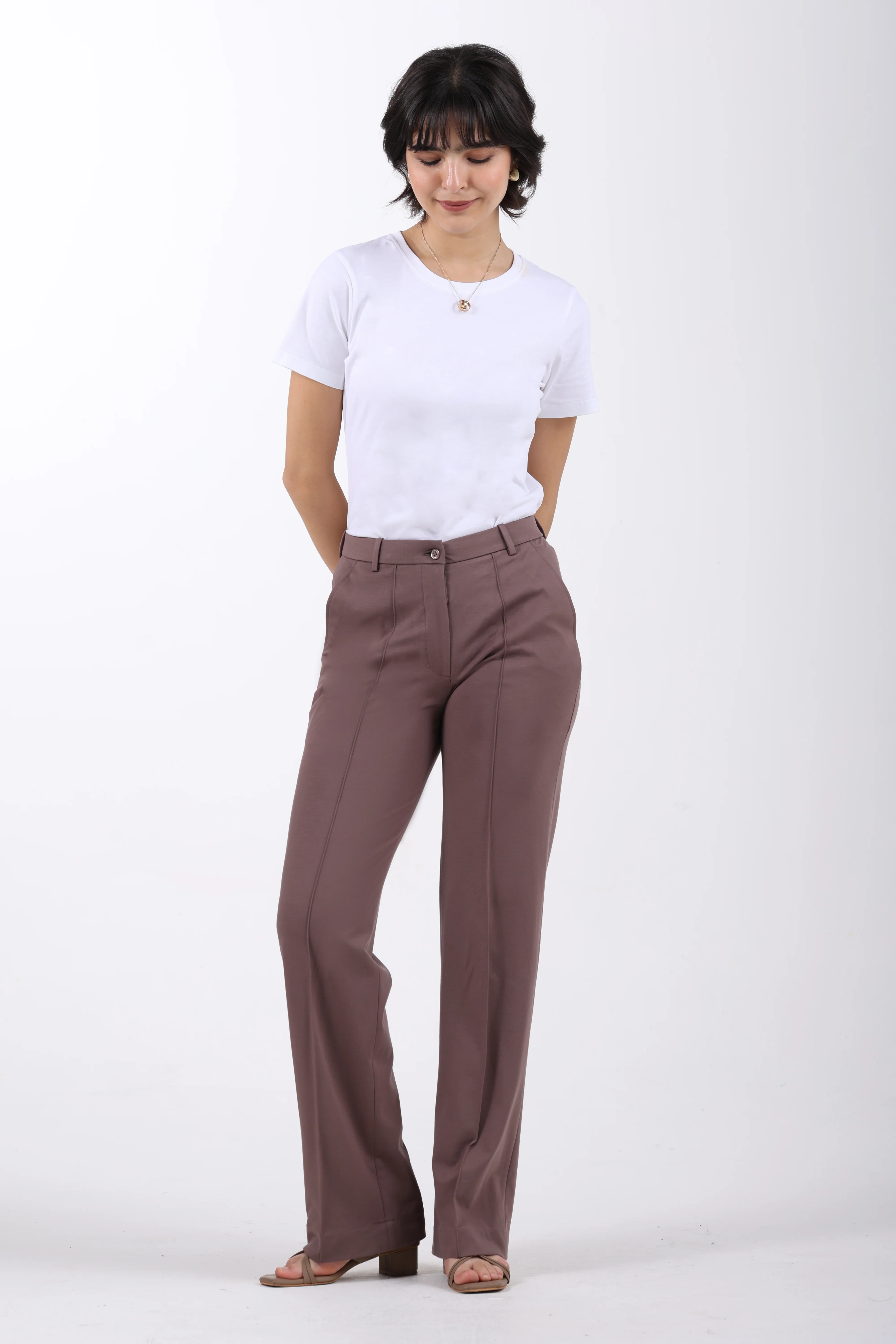 Limitless Core™ Pintuck Straight Fit Pants – Cocoa Brown - Image 8