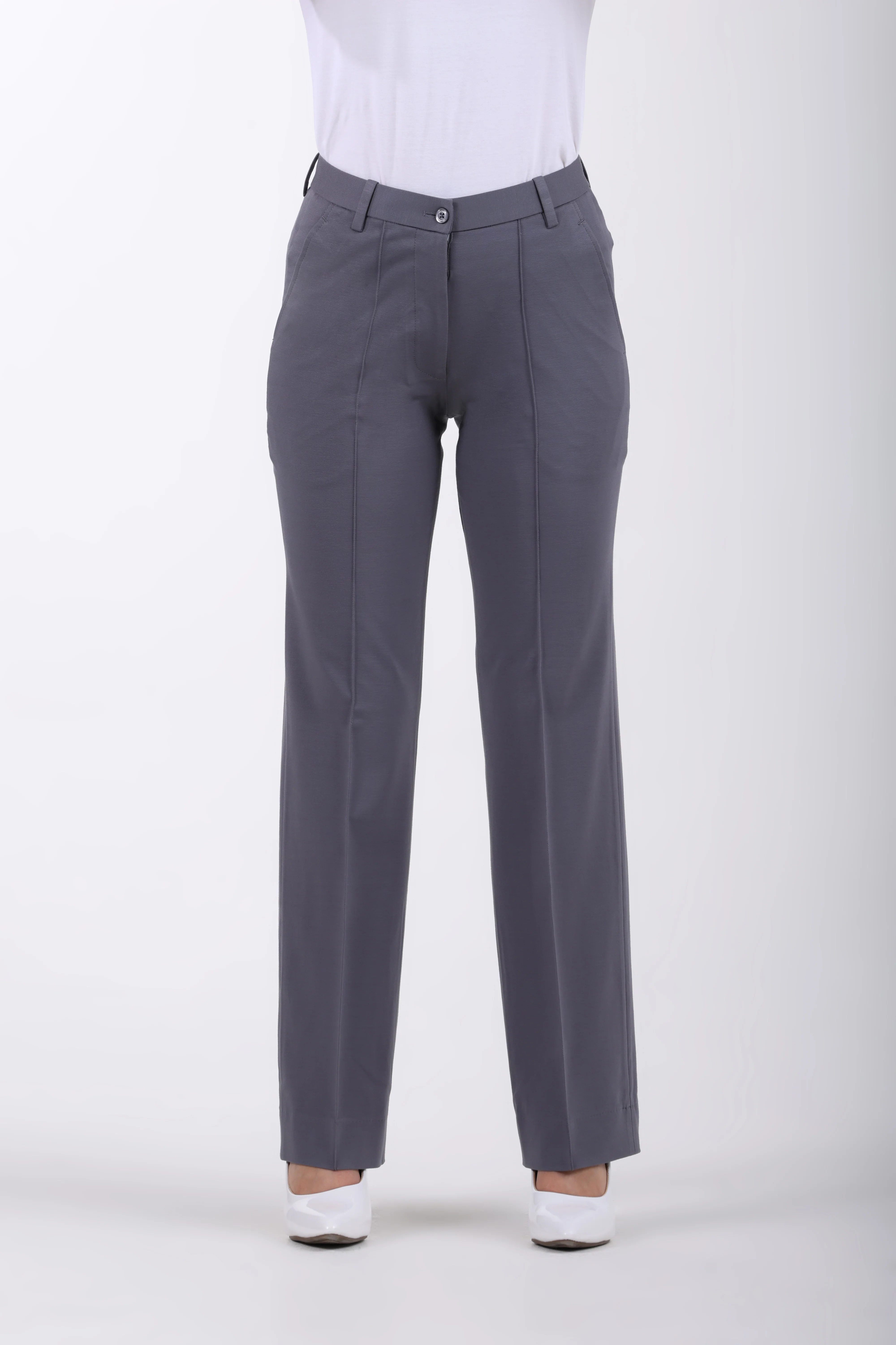 Limitless Core™ Pintuck Straight Fit Pants – Steel Grey - Image 5