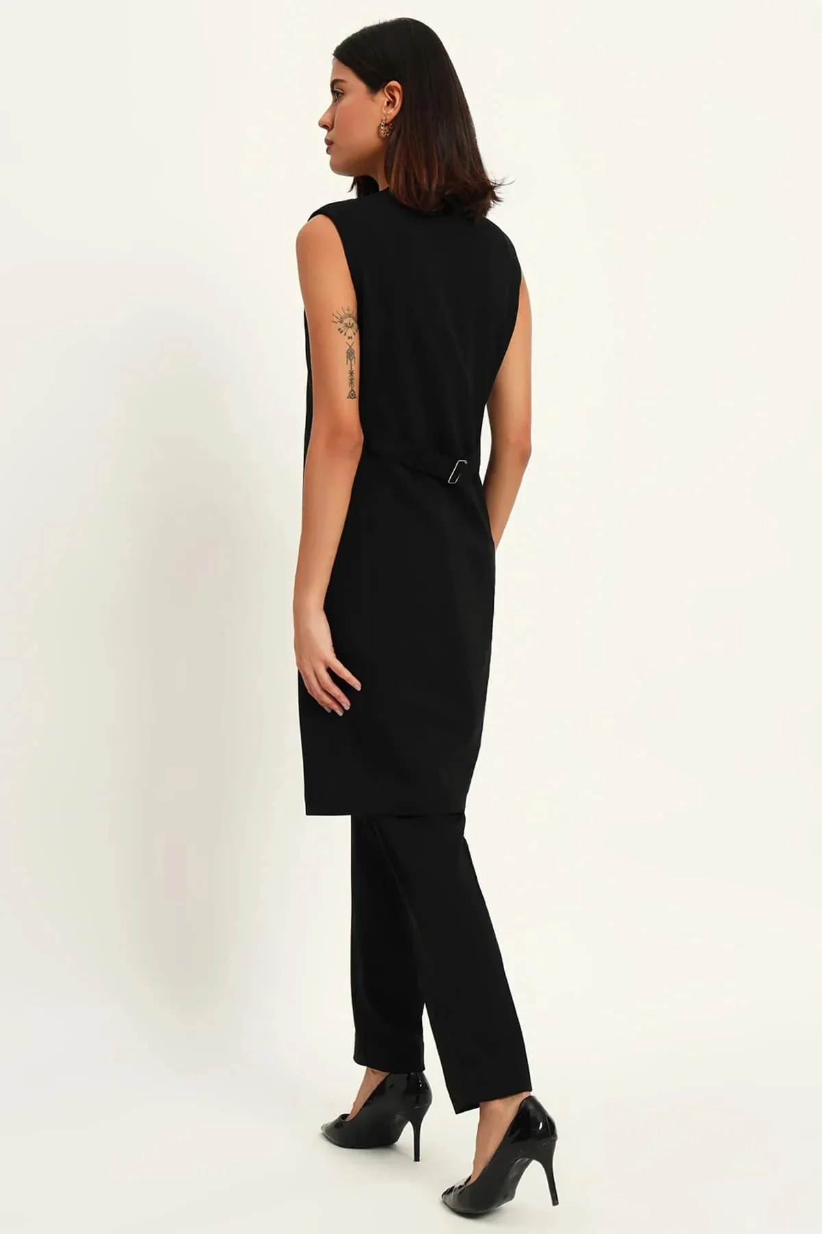 Majestic Longline Blazer Duo Co-ord – Black - Image 7