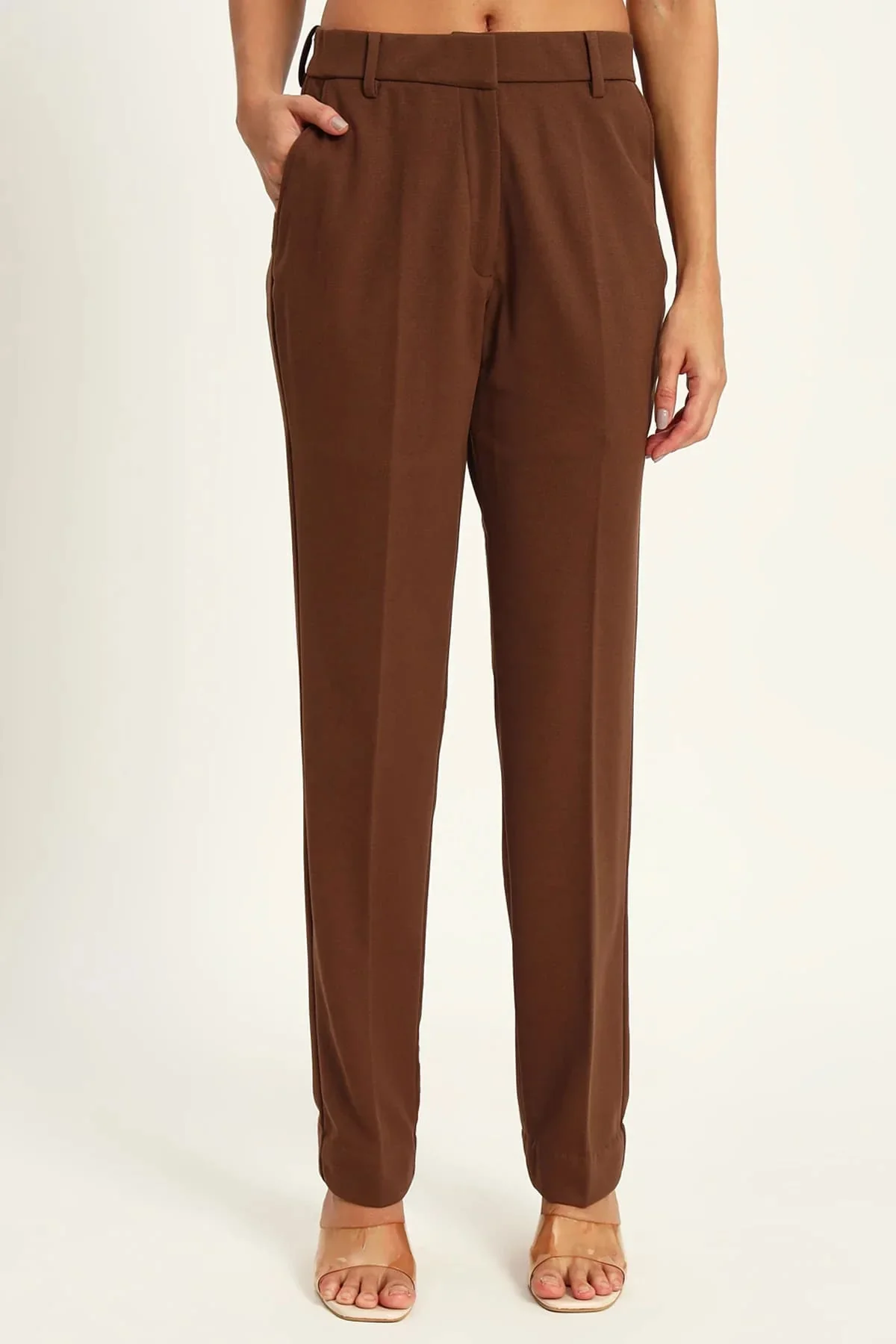 Majestic Longline Blazer Duo Co-ord – Brown - Image 7