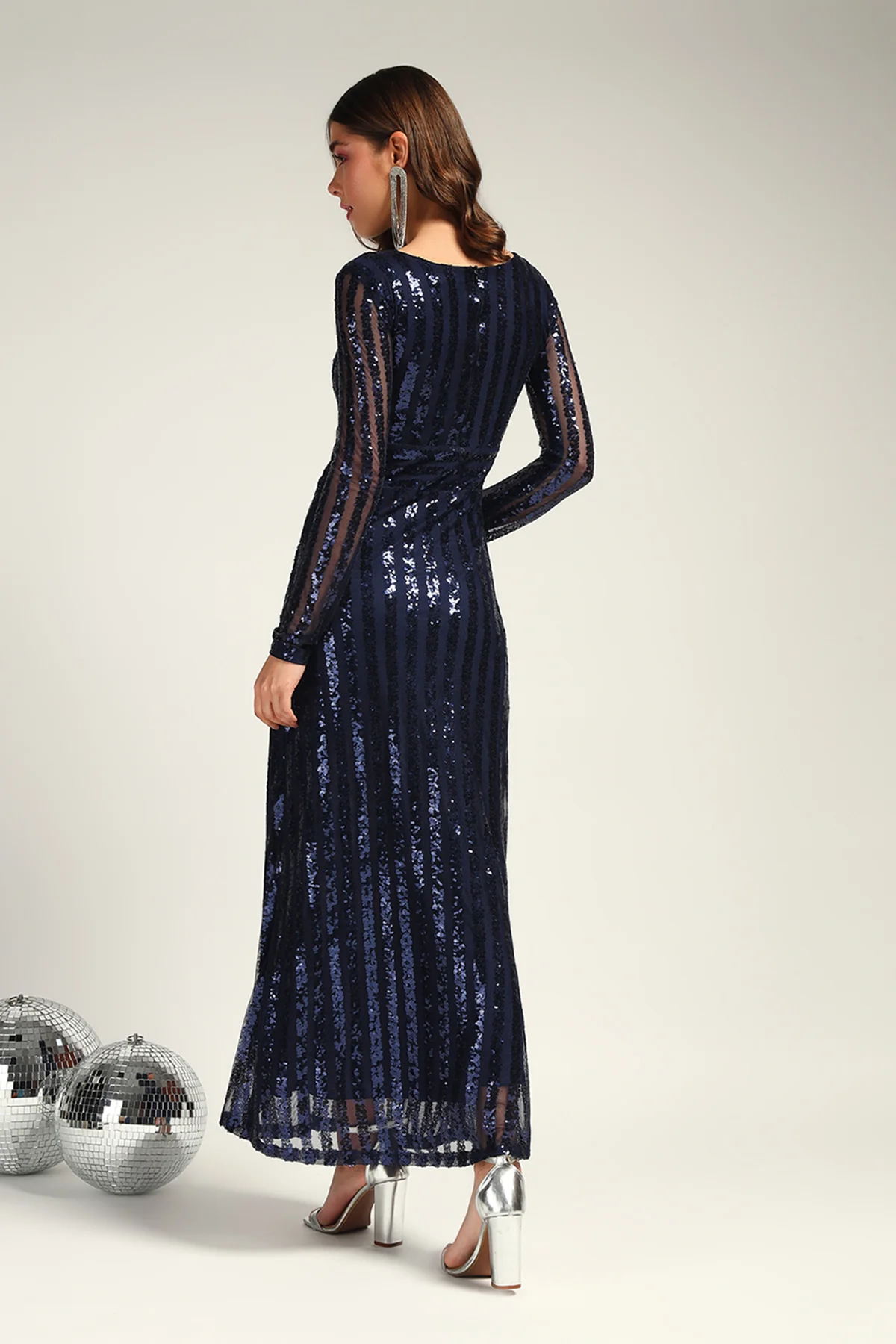 Neela Noor Sequin Full Length Dress for Women - Image 7