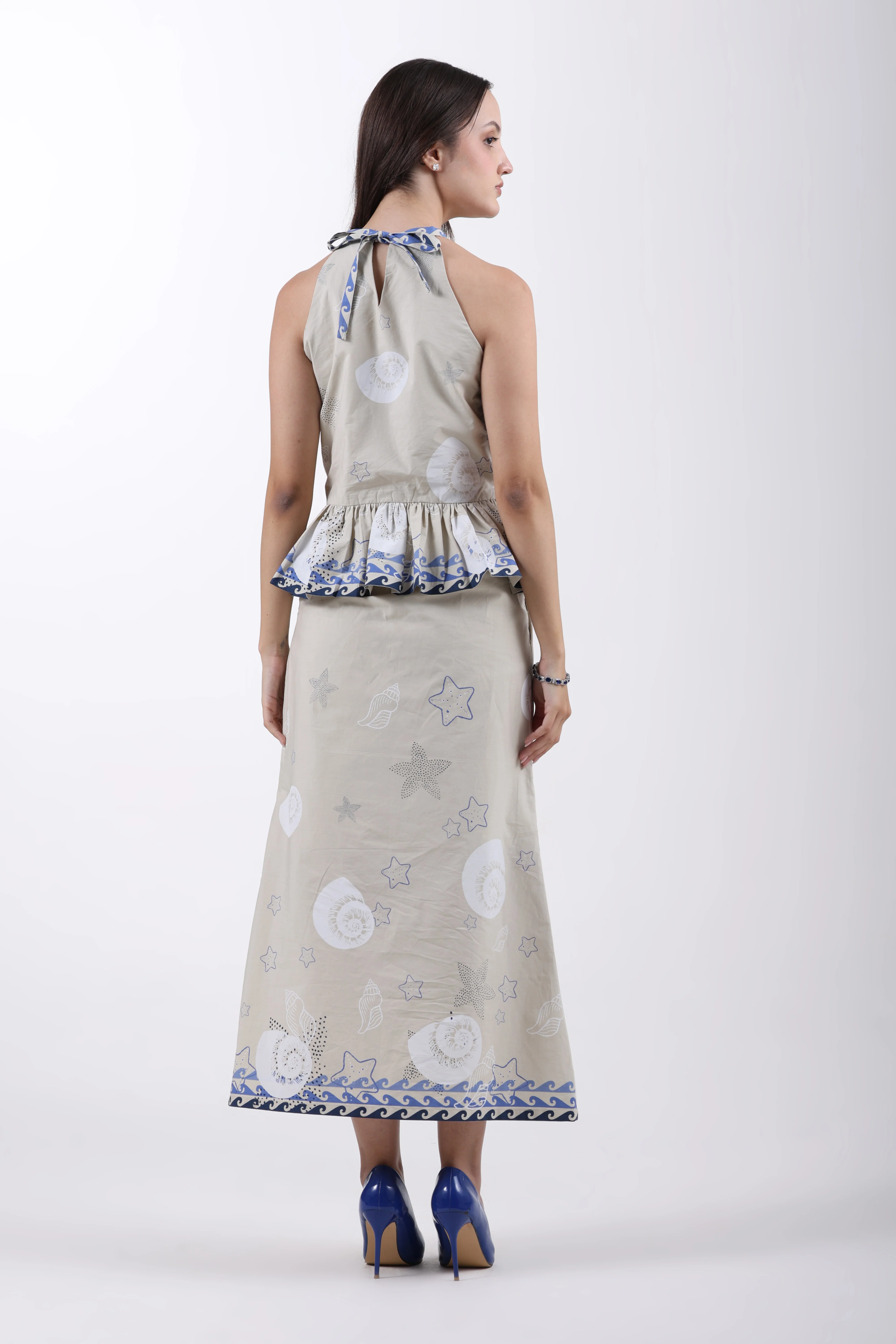 Ocean Breeze Cotton Co-ord Set – Sand Print - Image 9
