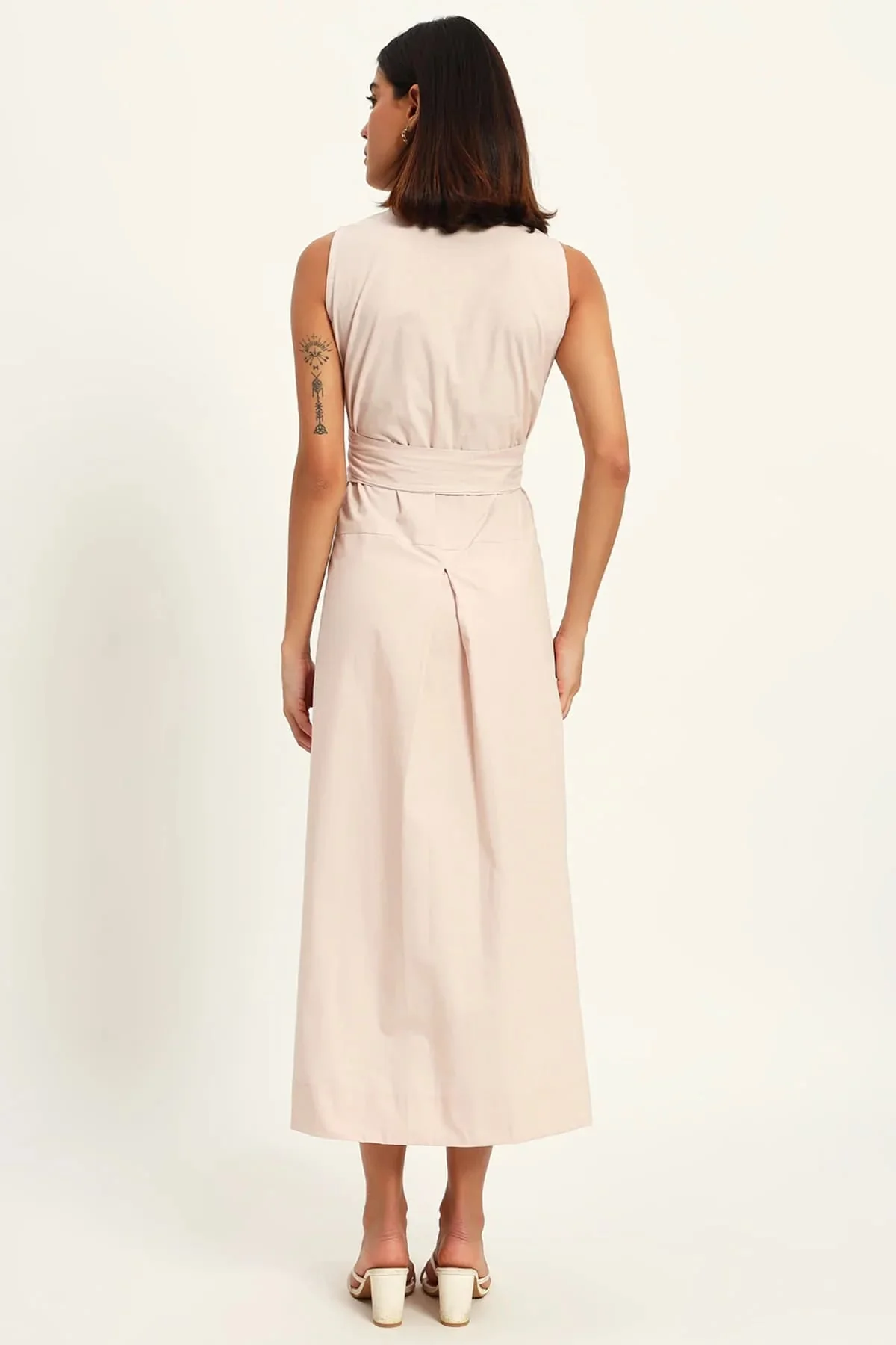 Pearl Charm A-Line Wrap Dress – Pearl White - Image 6