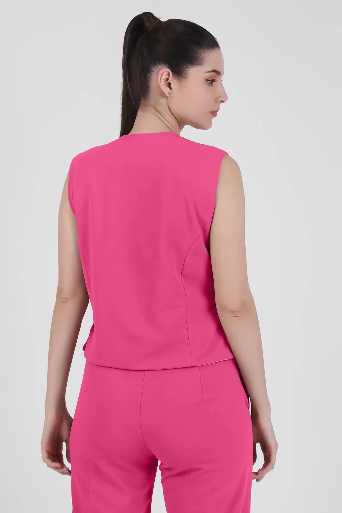 Waistcoat and Trousers Co-ord Set – Pink - Image 7