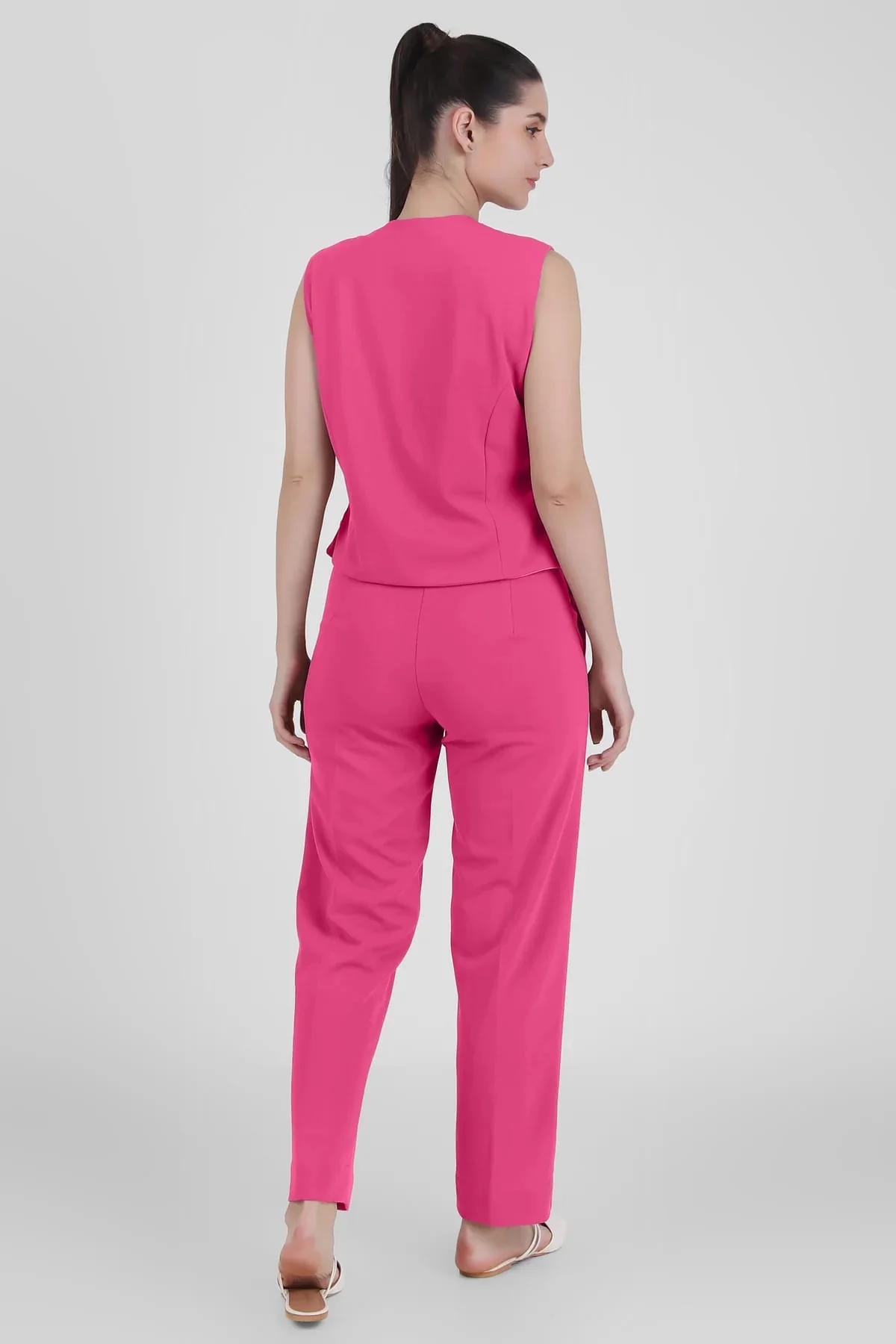 Waistcoat and Trousers Co-ord Set – Pink - Image 8