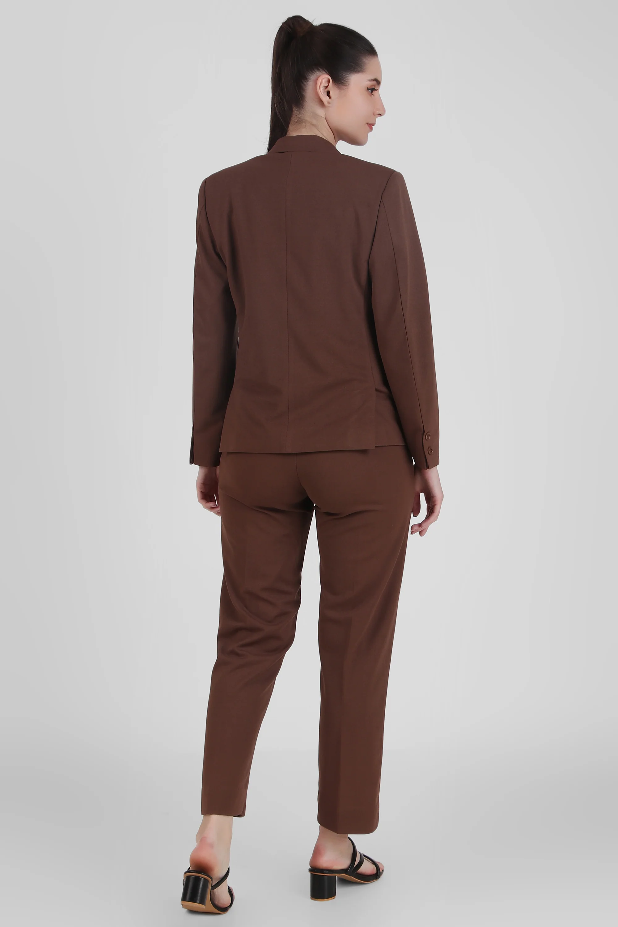 Power 3-Piece Suit Set – Brown (Blazer, Waistcoat & Trousers) - Image 5